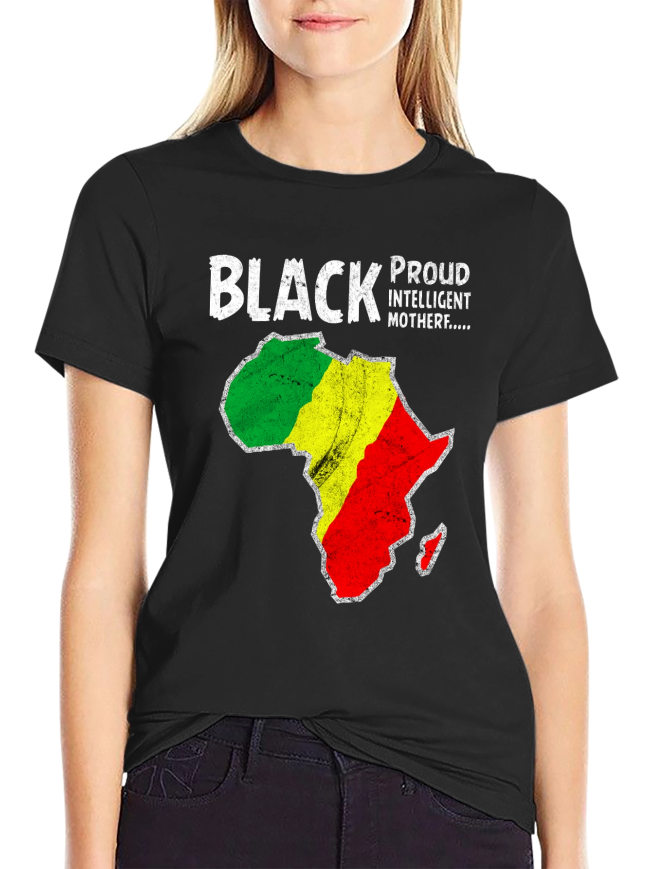 Black Pride Africa Map T-Shirt