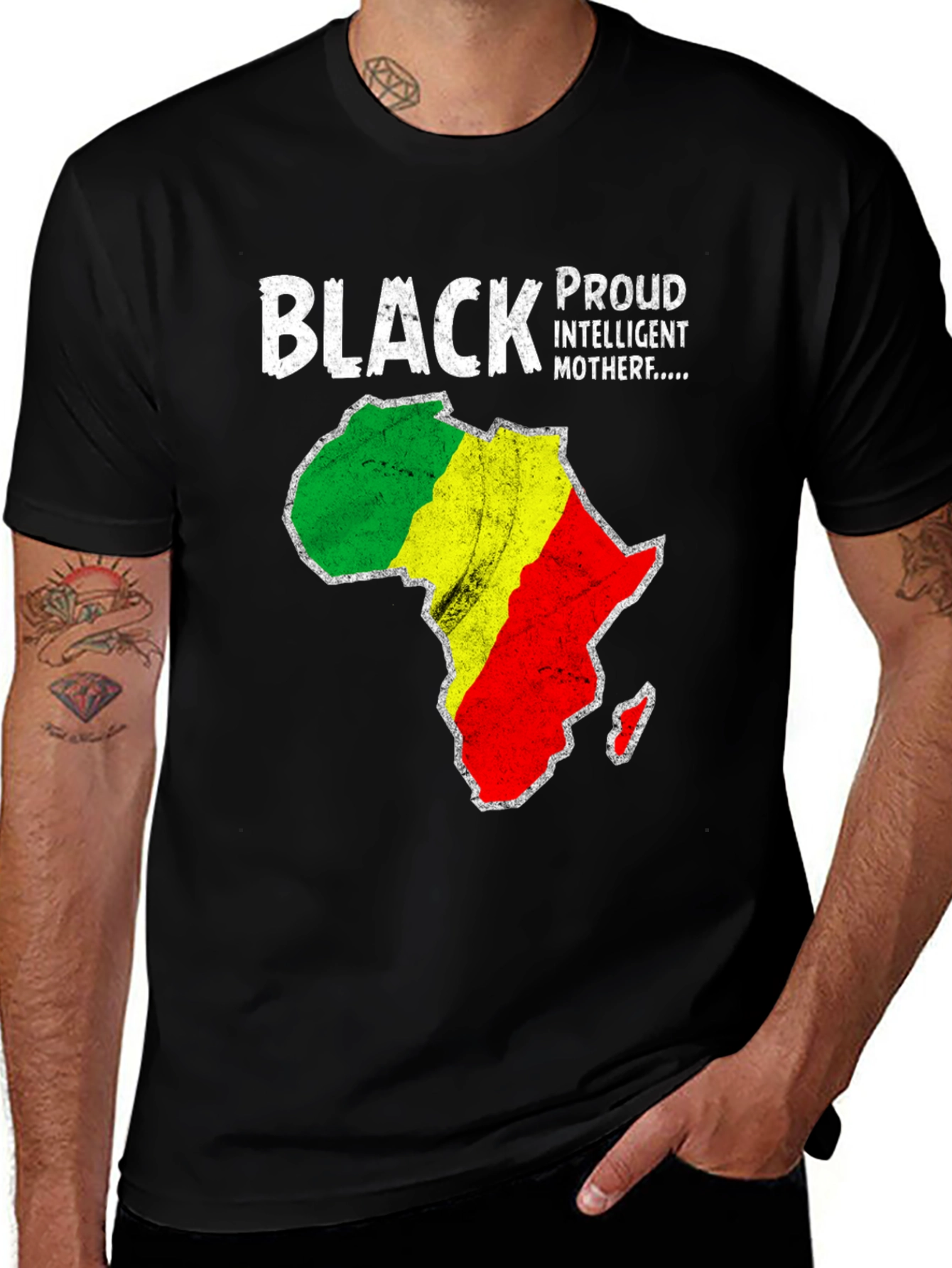 Black Pride Africa Map T-Shirt
