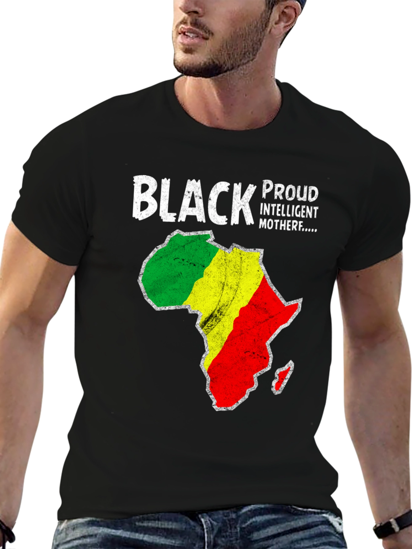 Black Pride Africa Map T-Shirt