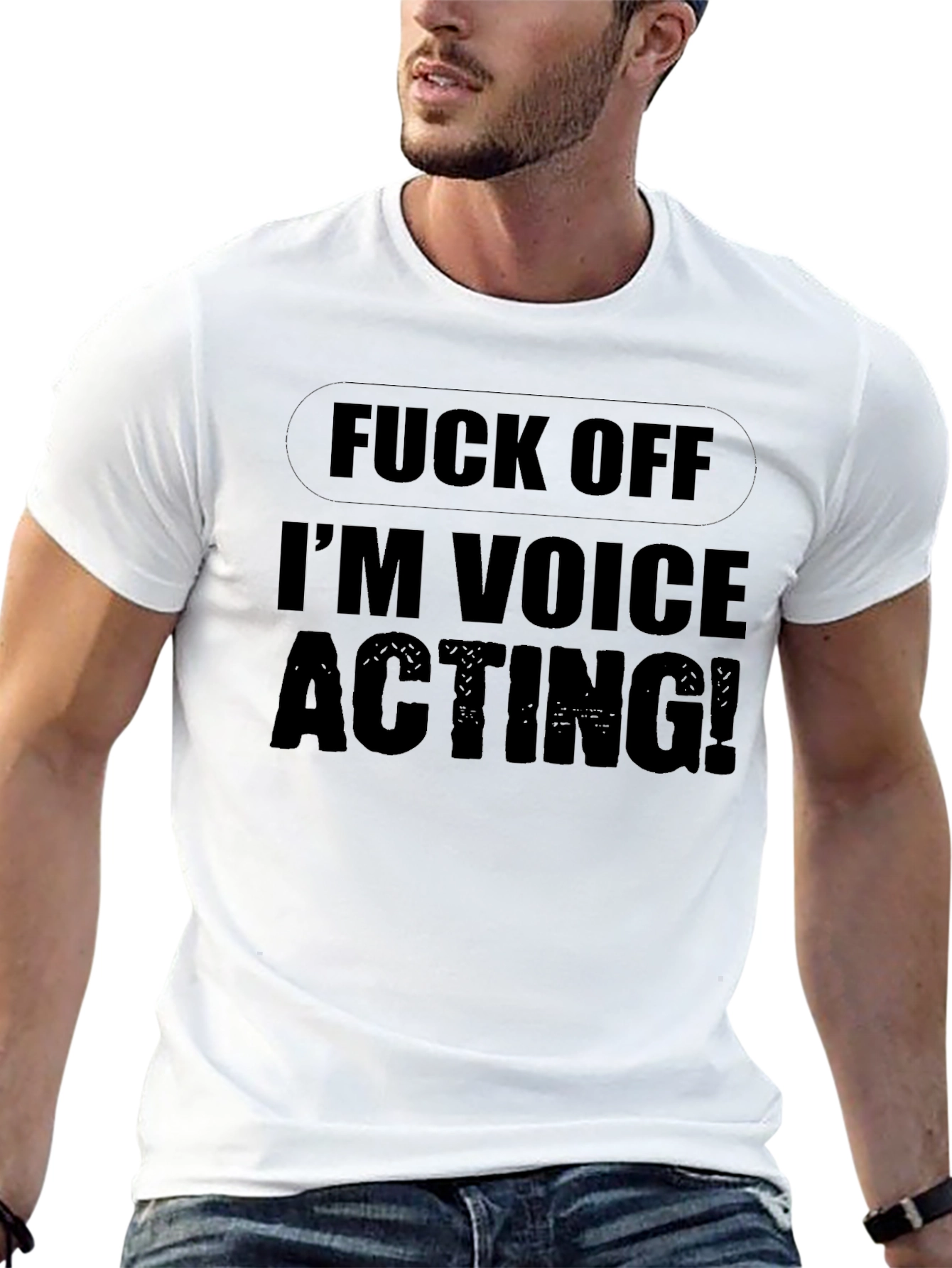 Funny Voice Acting T-Shirt - Black Graphic Tee