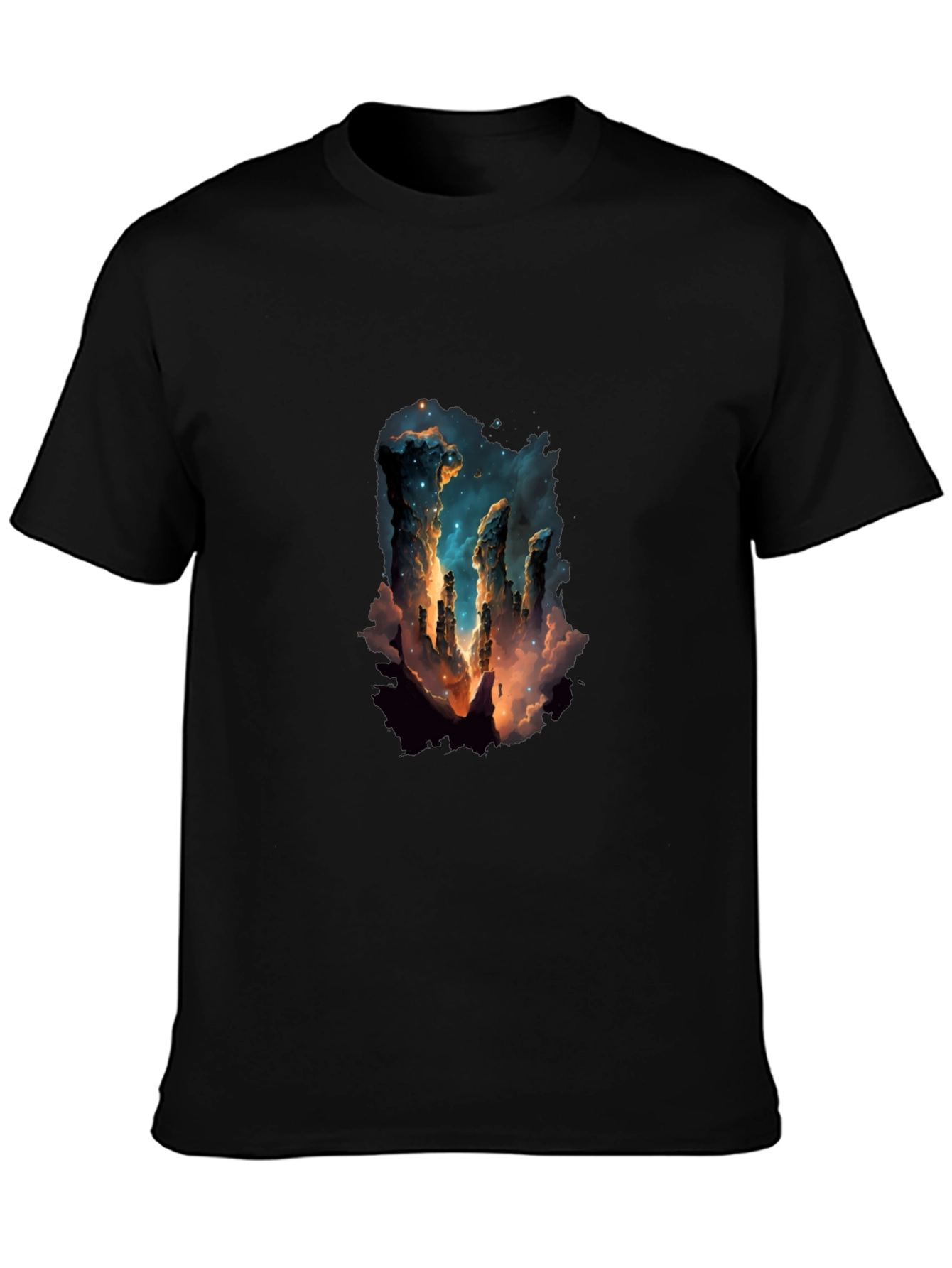 Nebula Pillars Graphic Tee - Black