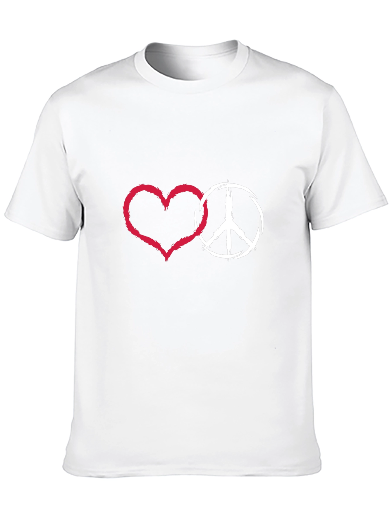 Peace & Love Graphic T-Shirt - Stylish Black Tee