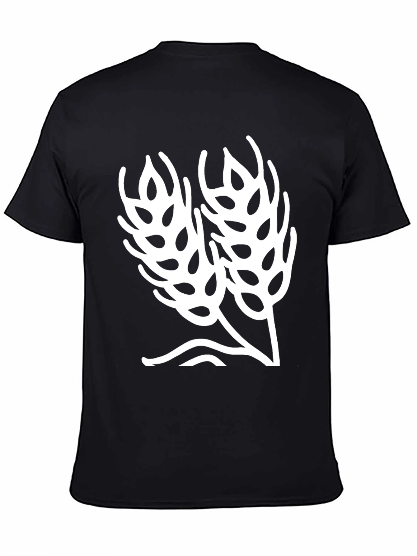 Wheat Graphic Black T-Shirt