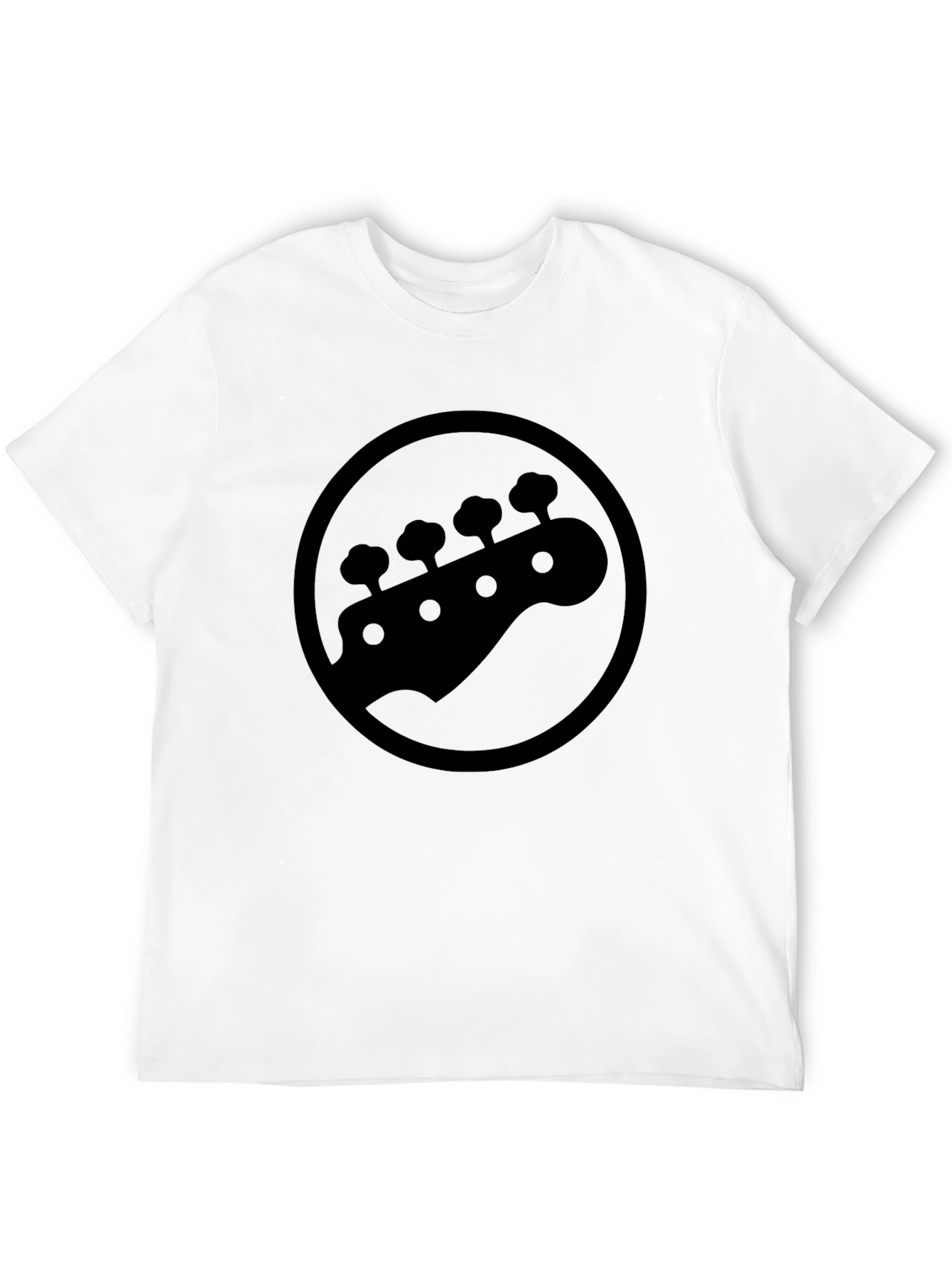 Black Graphic Tee - Bass Guitar Headstock Design