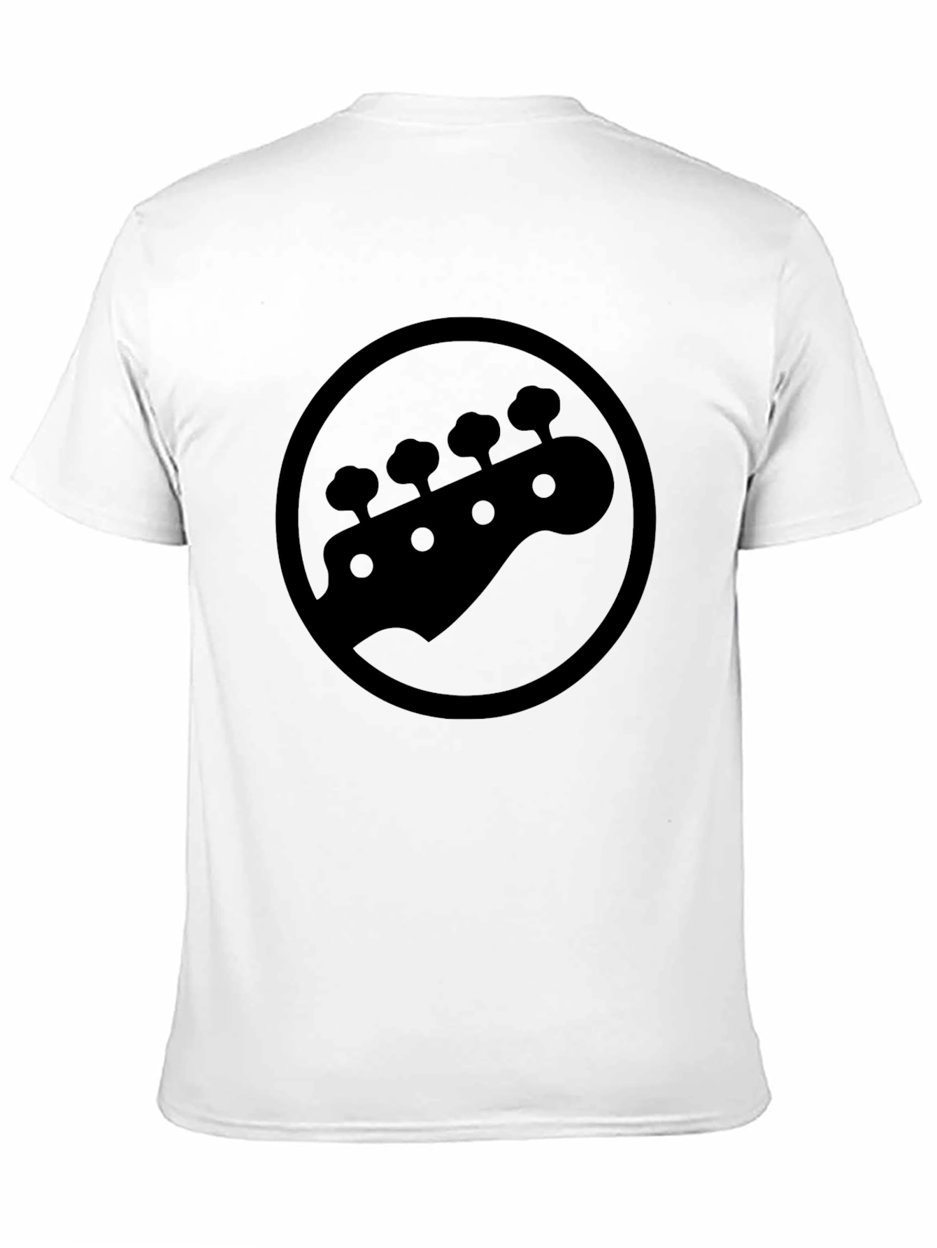 Black Graphic Tee - Bass Guitar Headstock Design