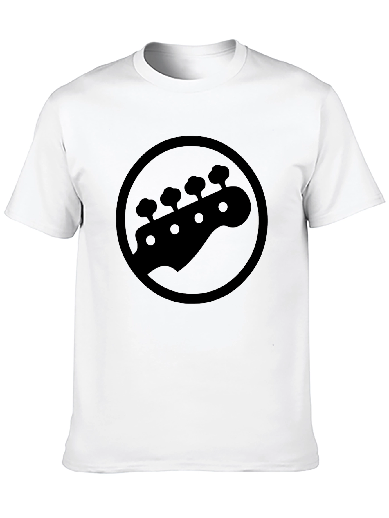 Black Graphic Tee - Bass Guitar Headstock Design