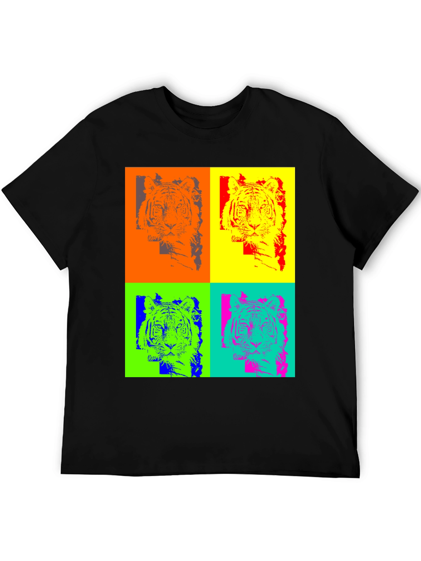Pop Art Tiger Graphic T-Shirt