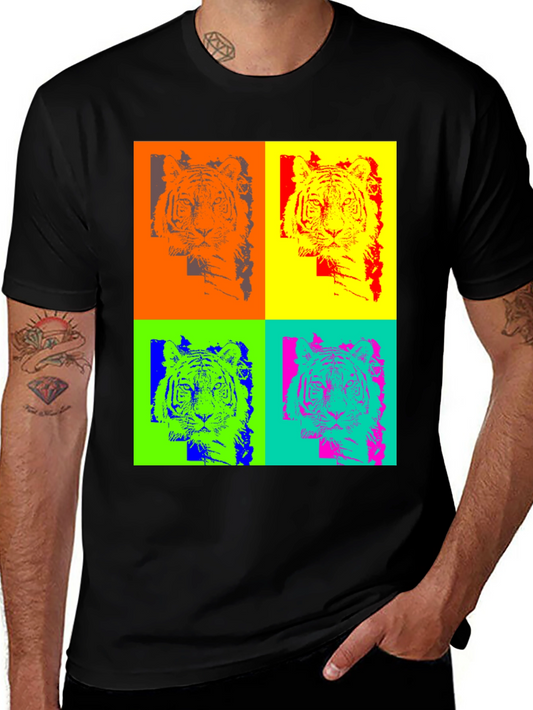 Pop Art Tiger Graphic T-Shirt