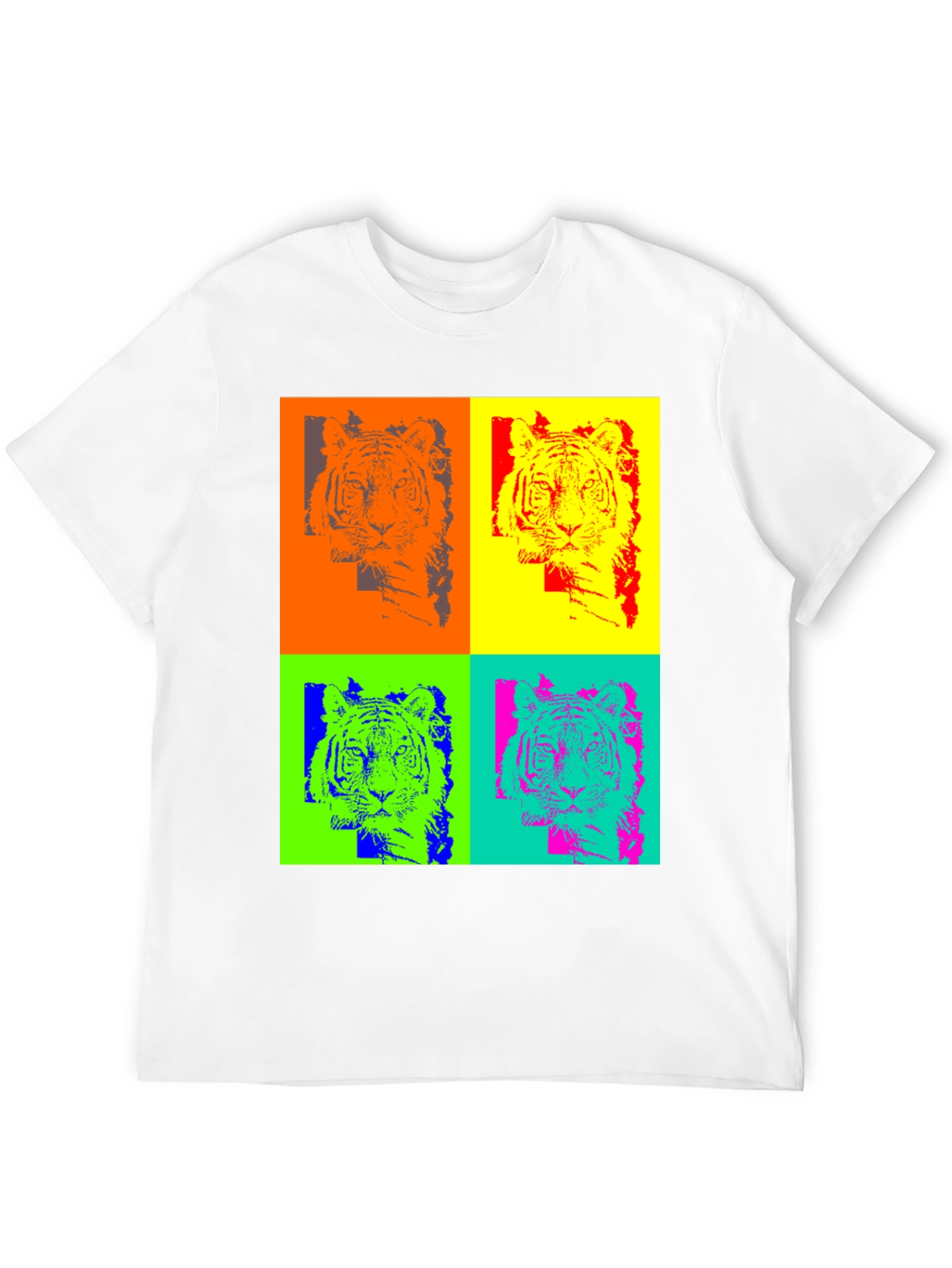 Pop Art Tiger Graphic T-Shirt