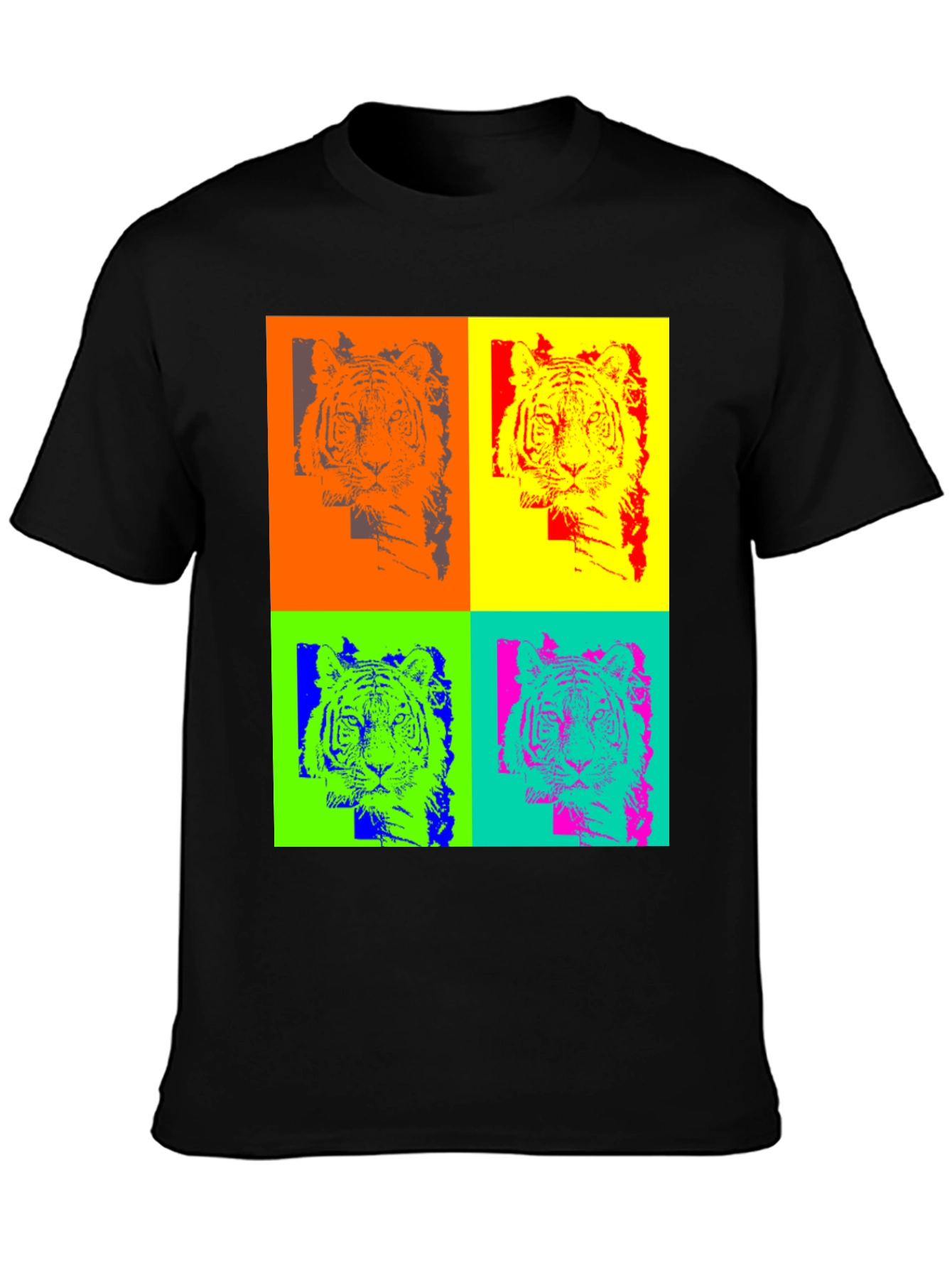 Pop Art Tiger Graphic T-Shirt