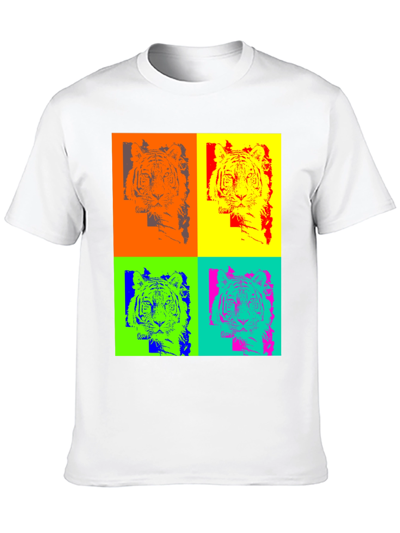 Pop Art Tiger Graphic T-Shirt