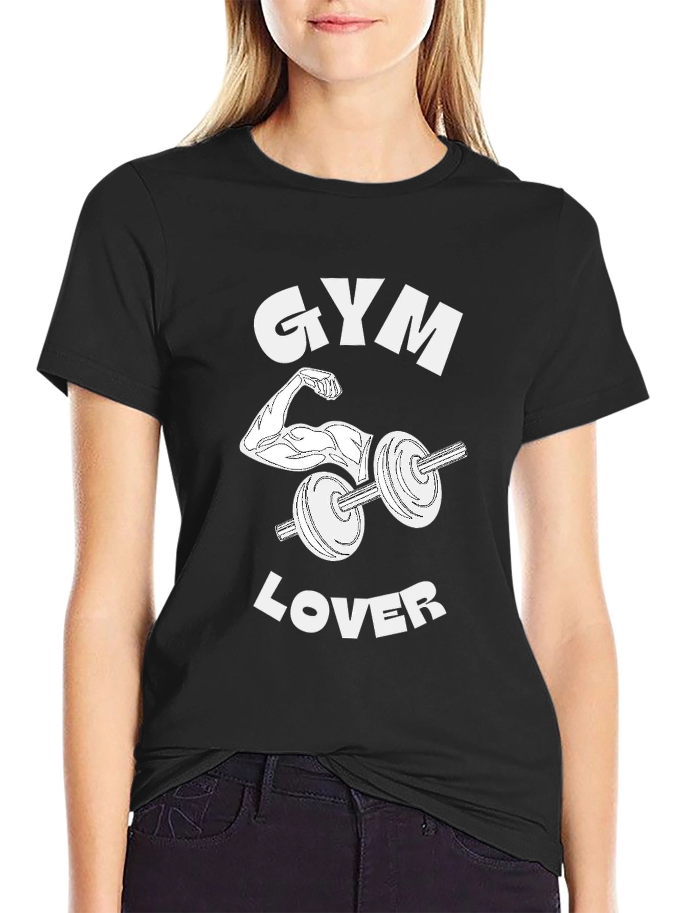 Gym Lover Black Graphic T-Shirt