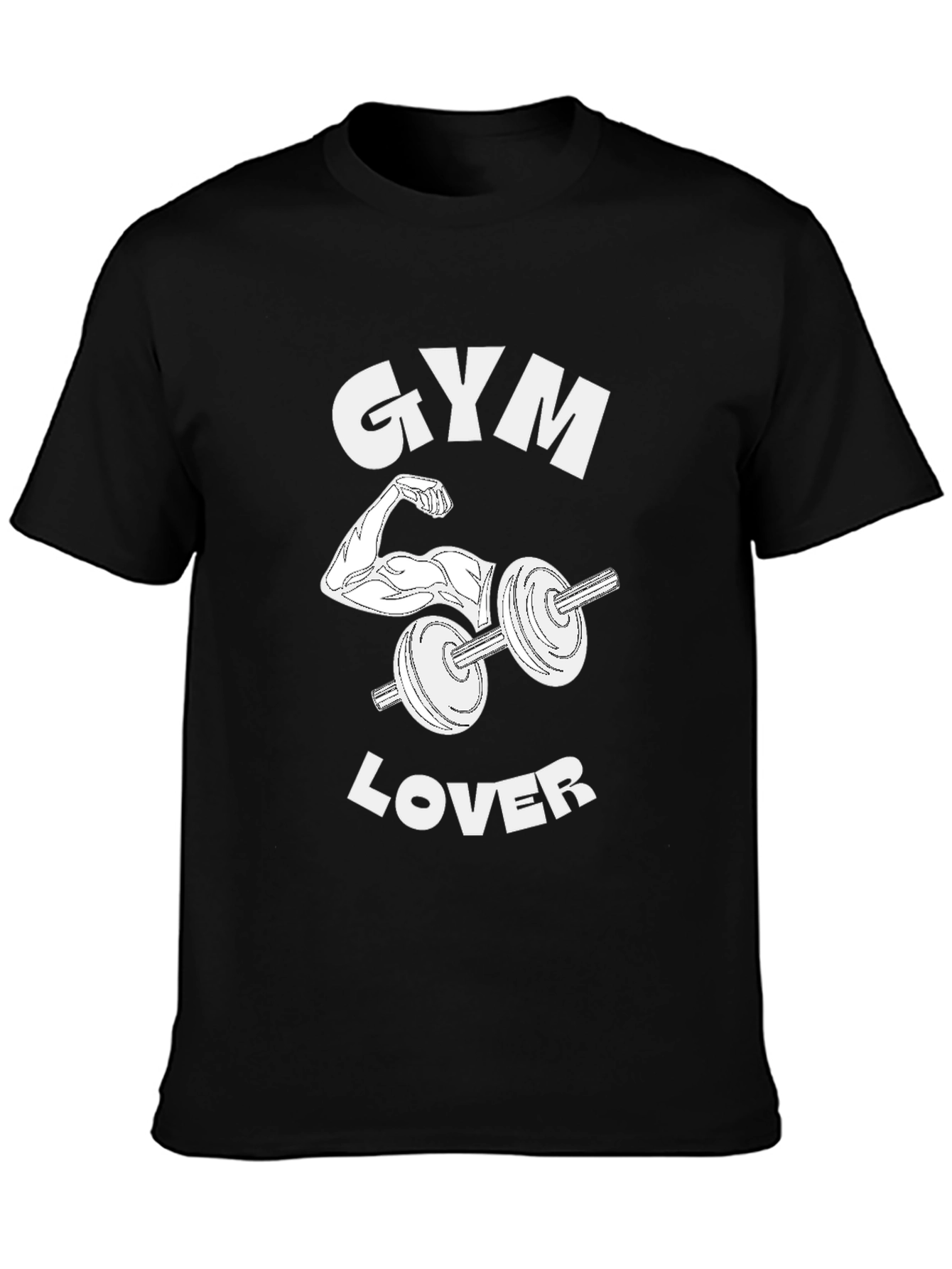 Gym Lover Black Graphic T-Shirt