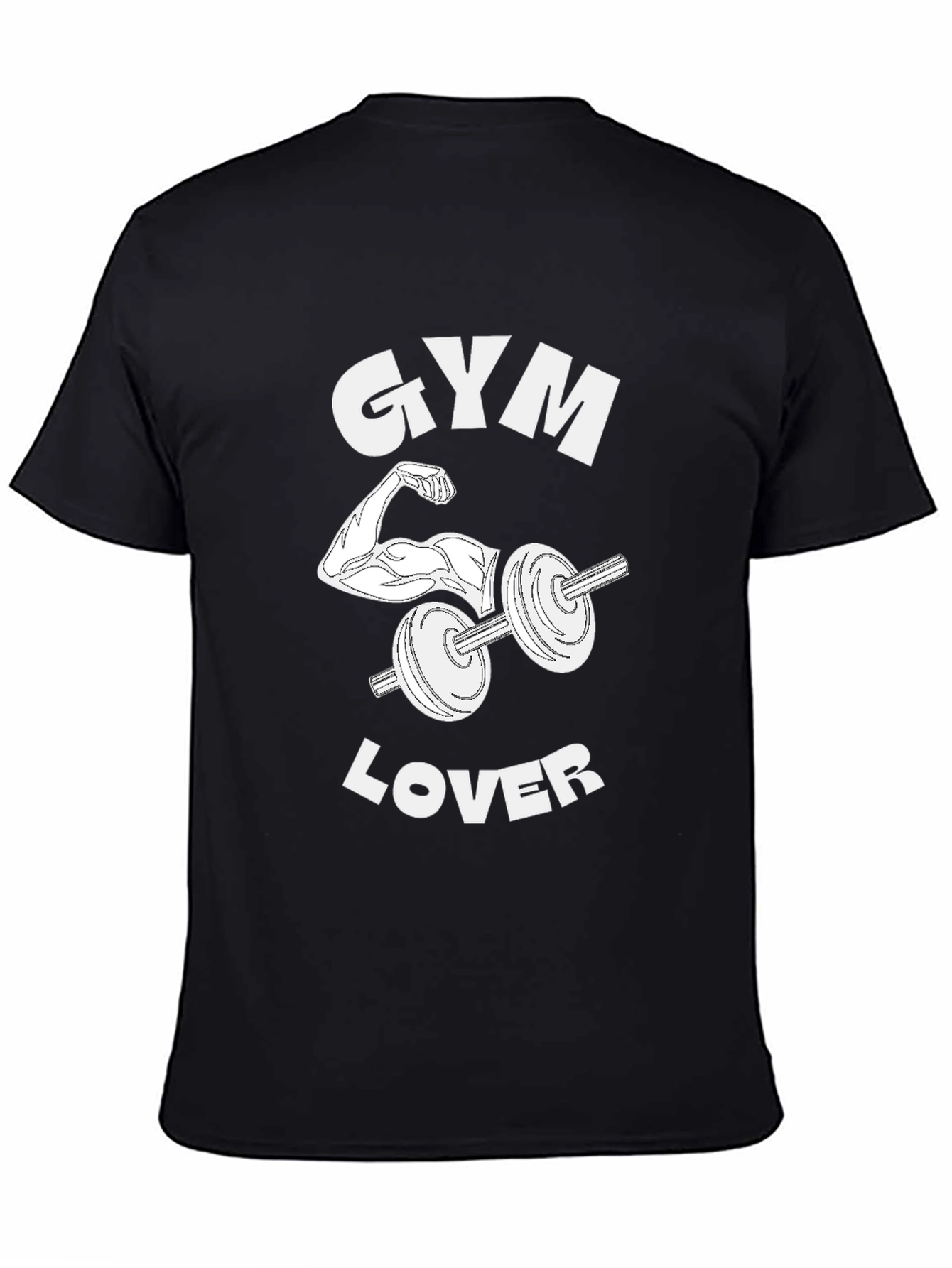 Gym Lover Black Graphic T-Shirt