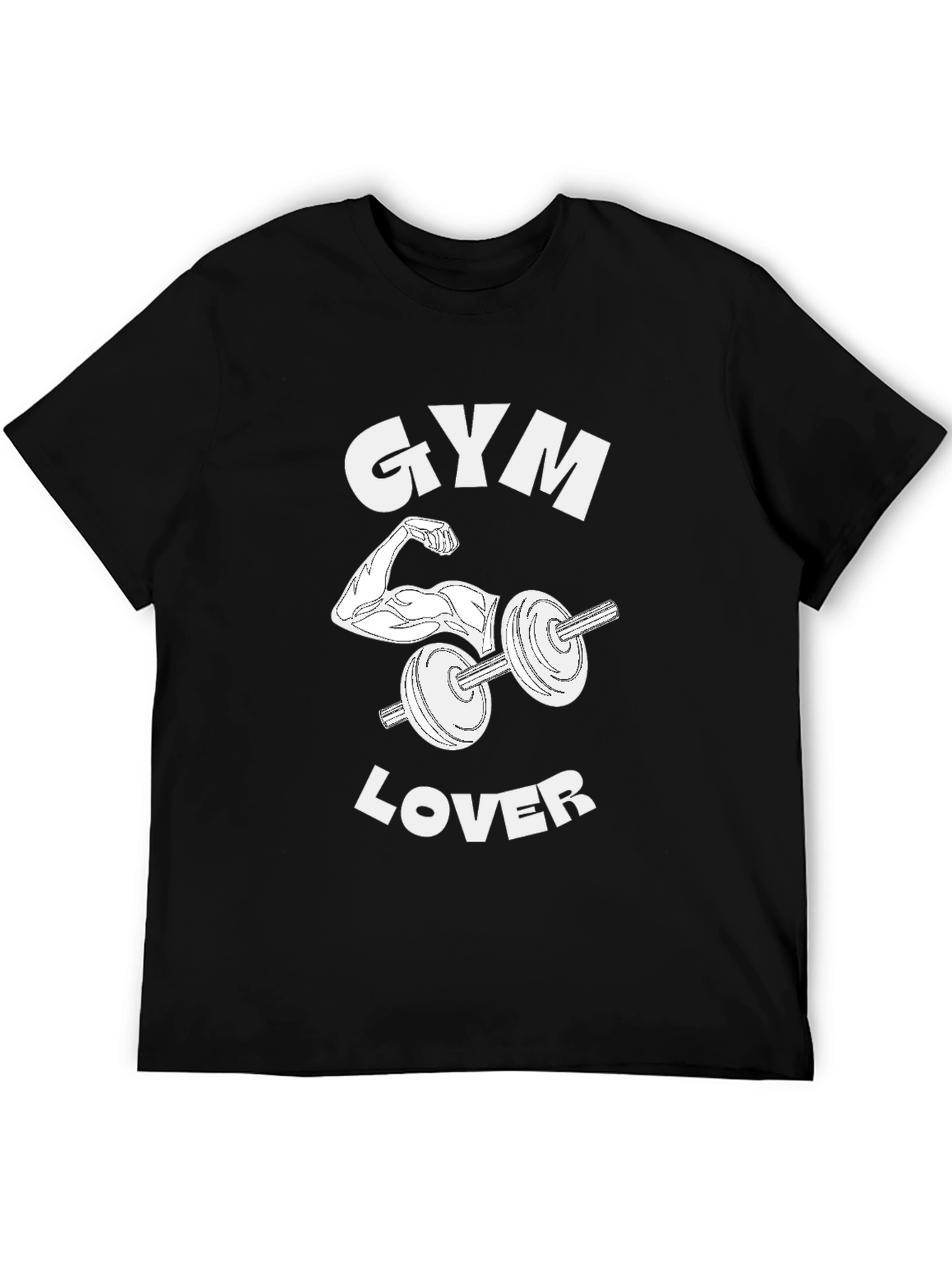 Gym Lover Black Graphic T-Shirt