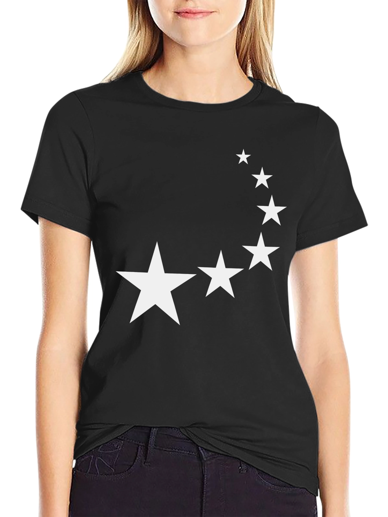 Starry Night Mens Black Tee