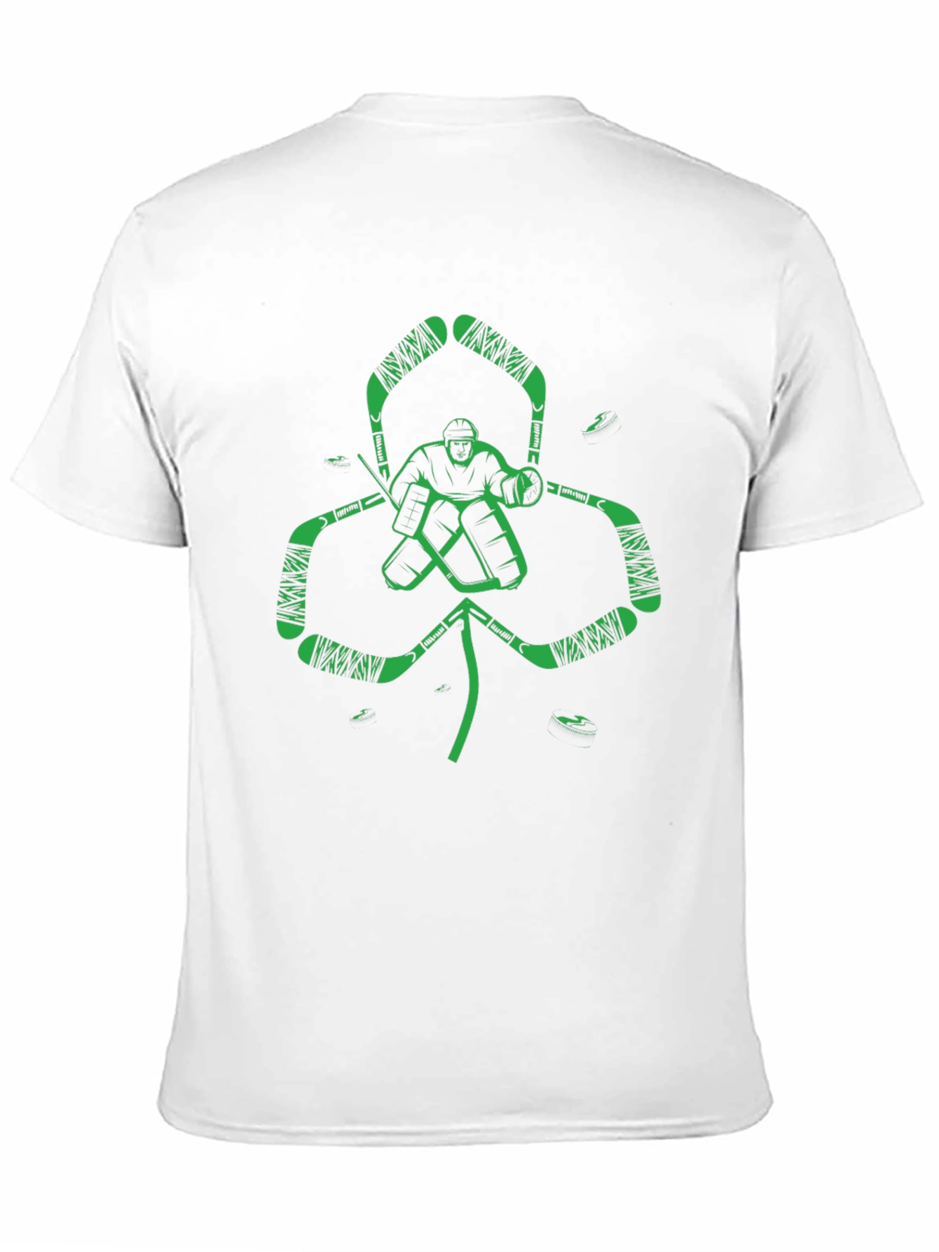 Hockey Goalie Shamrock T-Shirt - Lucky Irish Style