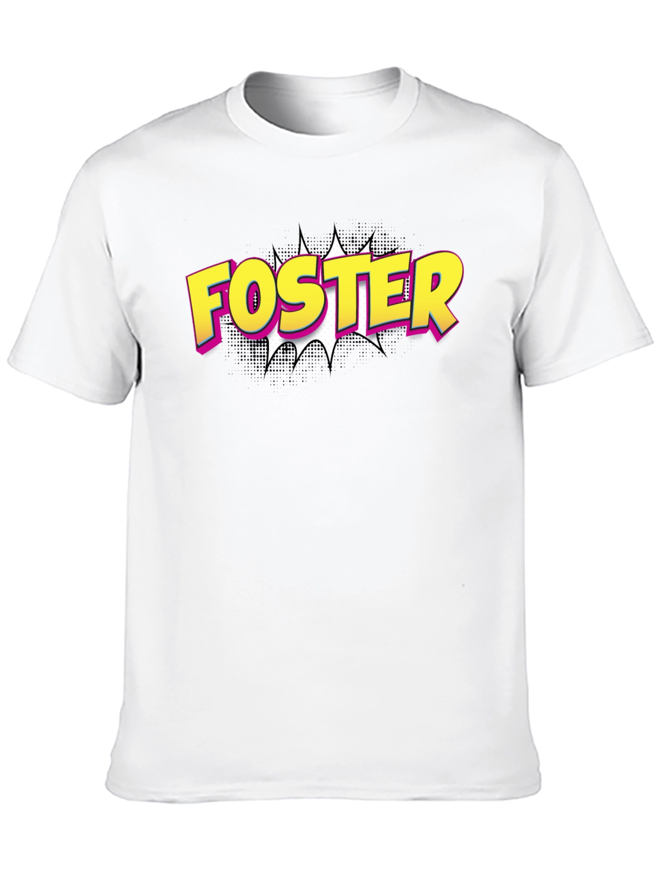Foster Comic Style T-Shirt - Black Cotton Tee