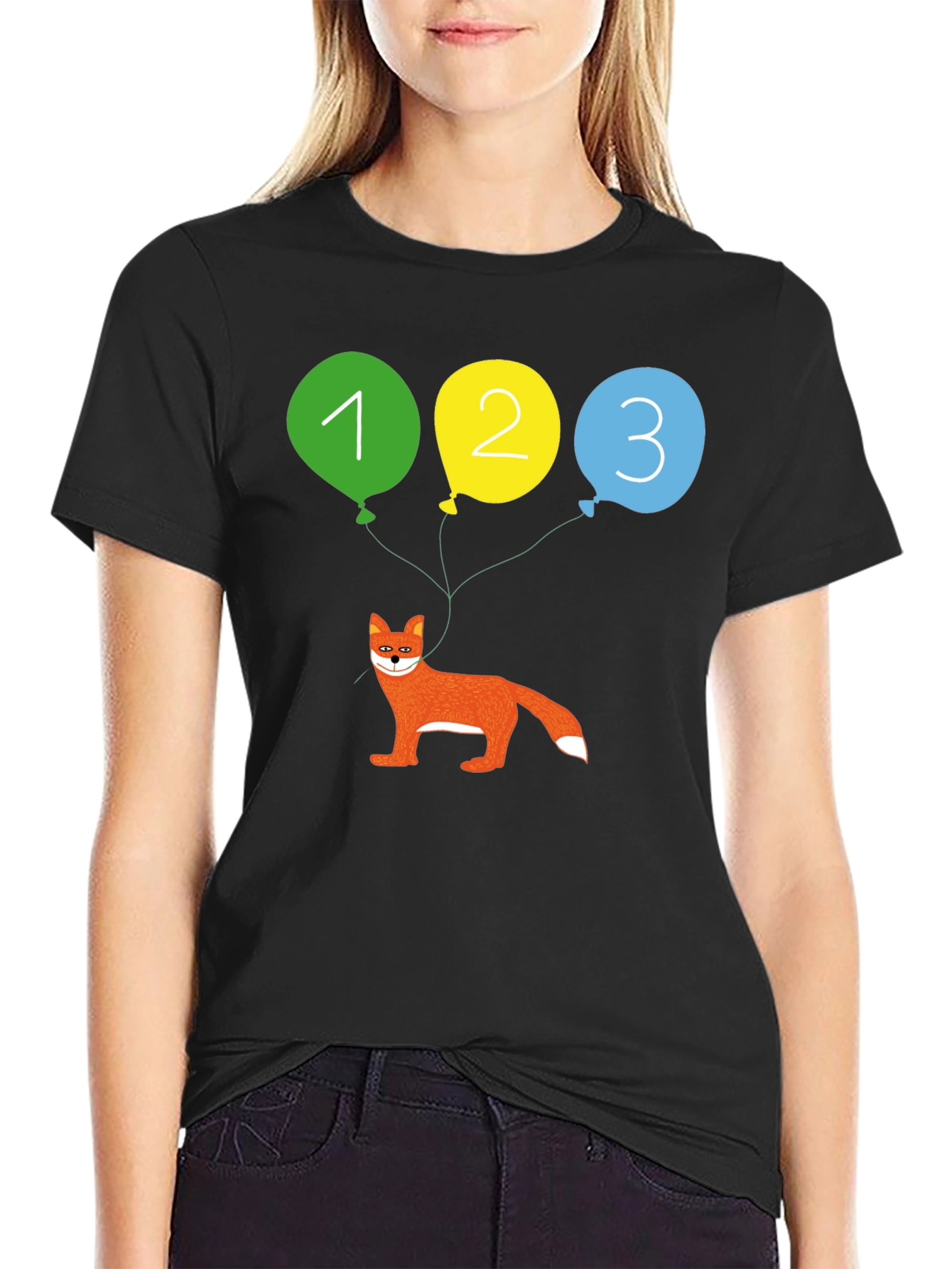 Fox and Balloons Graphic Tee