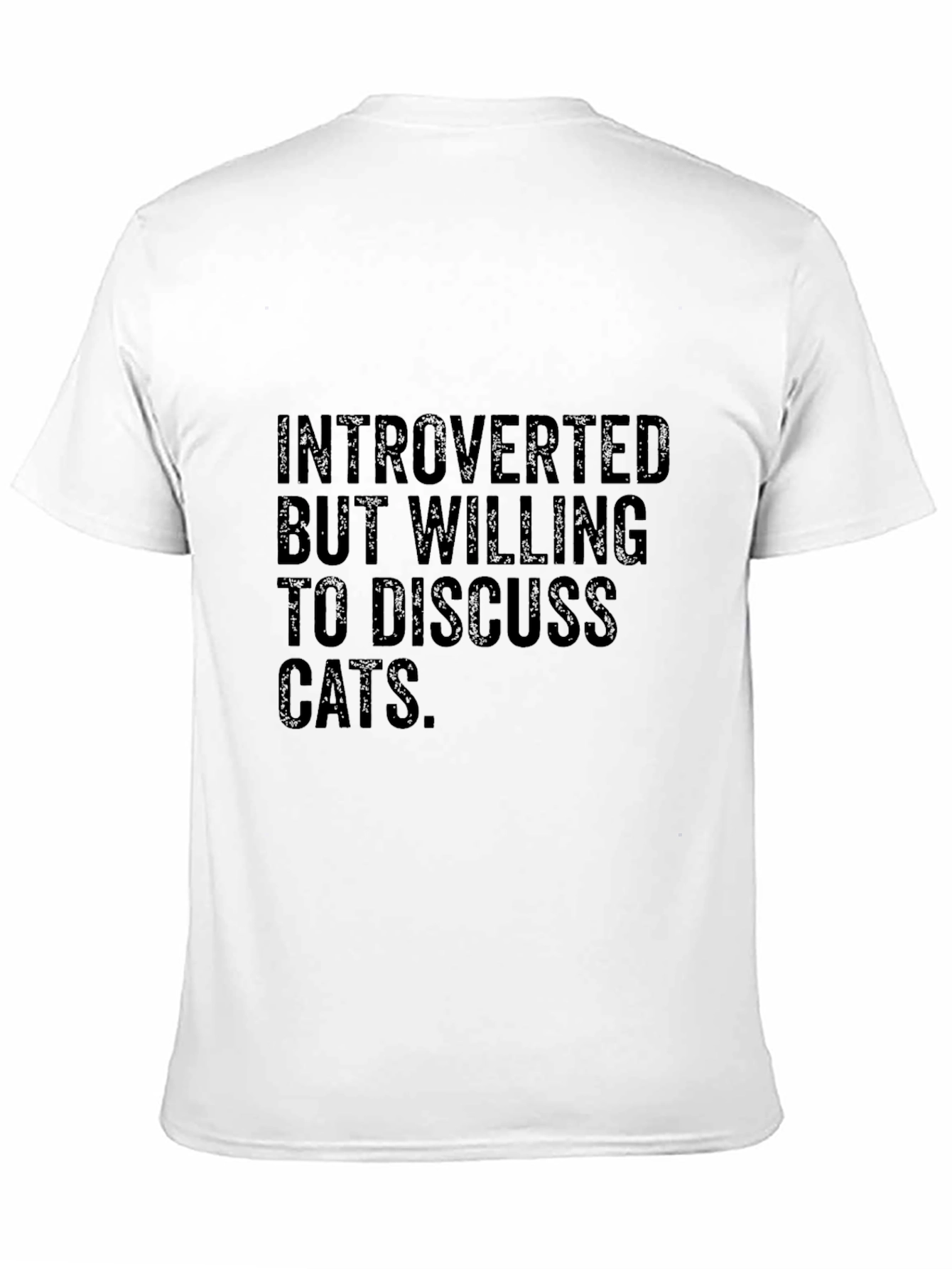 Introverted Cat Lover Black T-Shirt