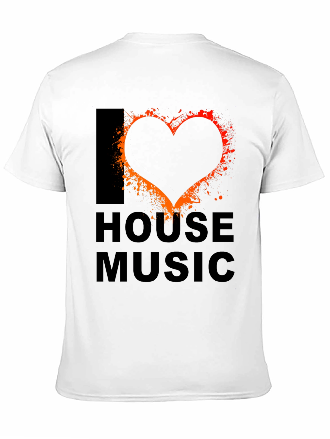 I Love House Music Black T-Shirt