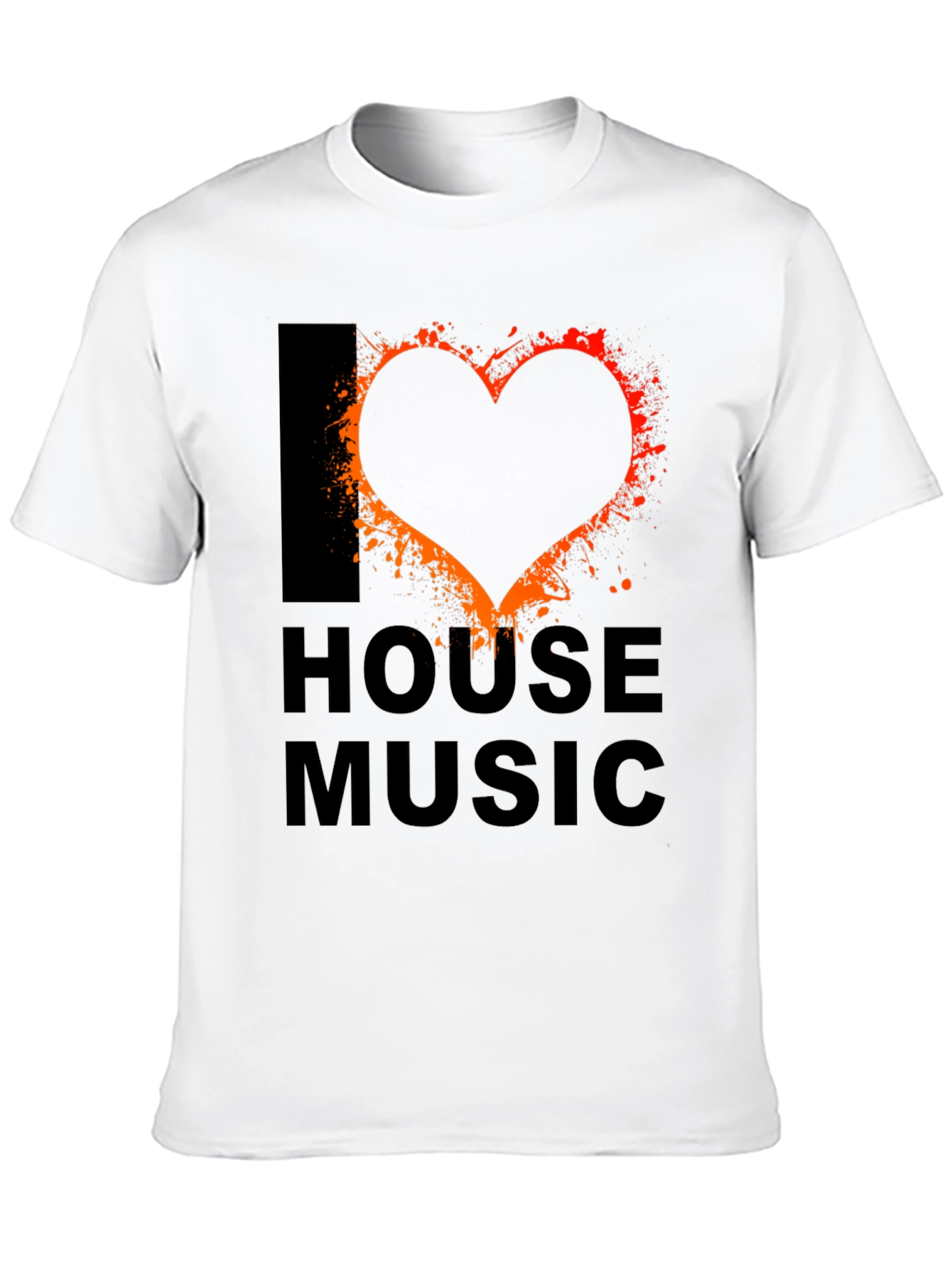 I Love House Music Black T-Shirt