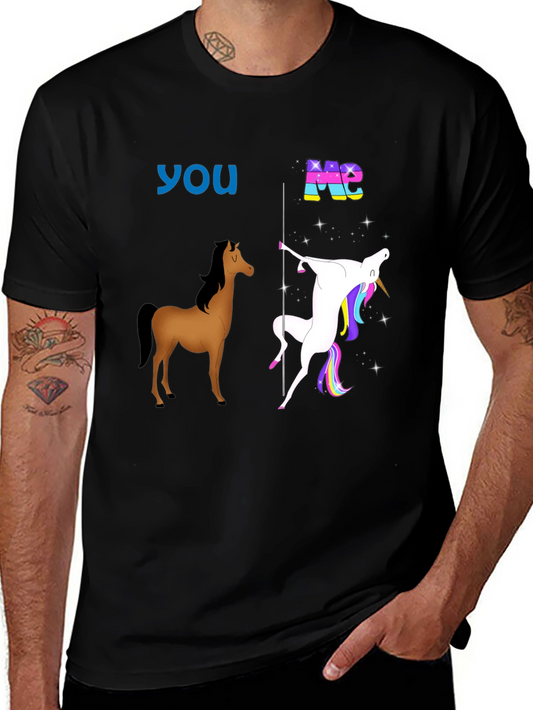 Funny You vs Me Horse & Unicorn Graphic Tee