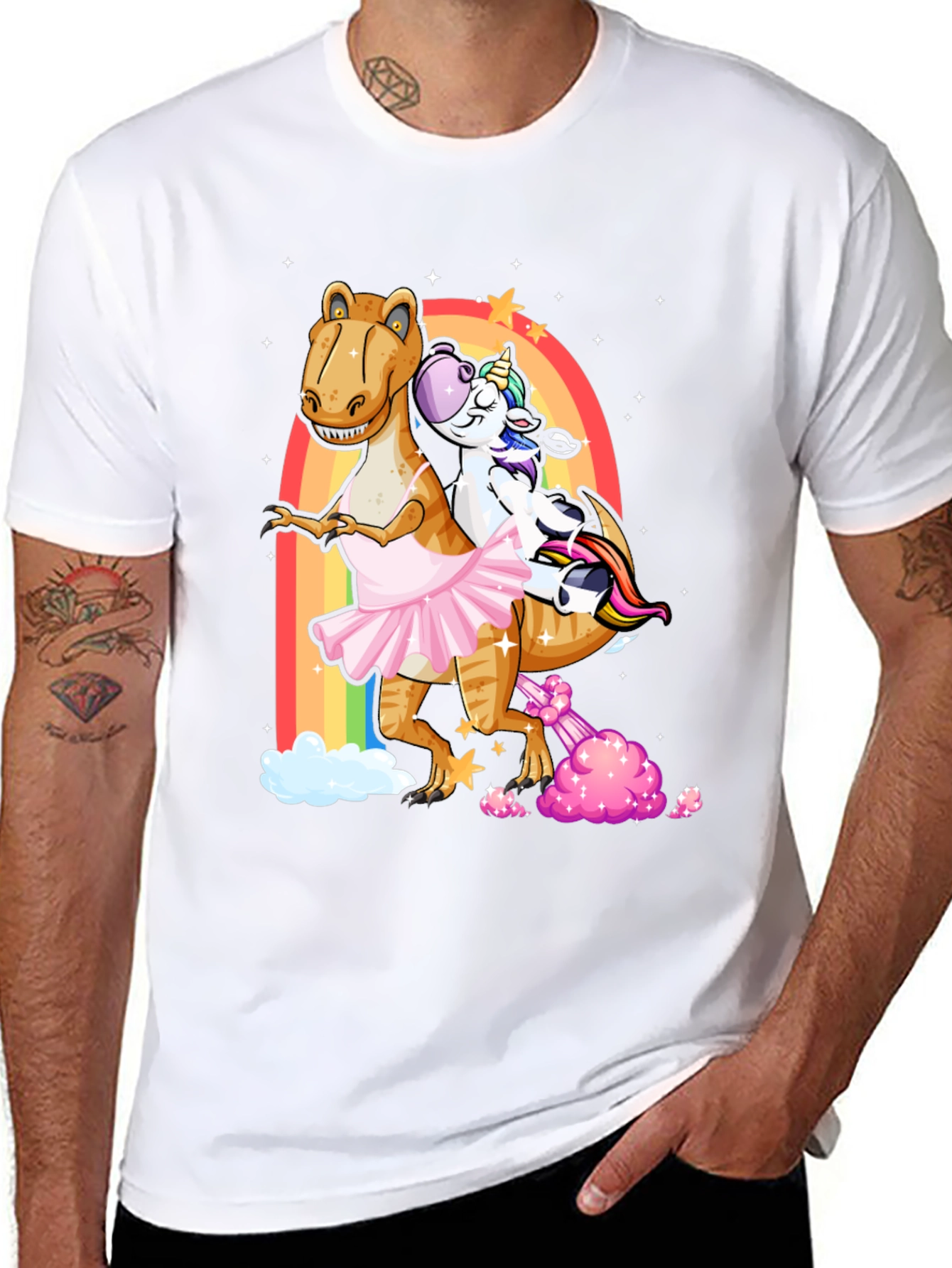 Dino Unicorn Rainbow T-Shirt
