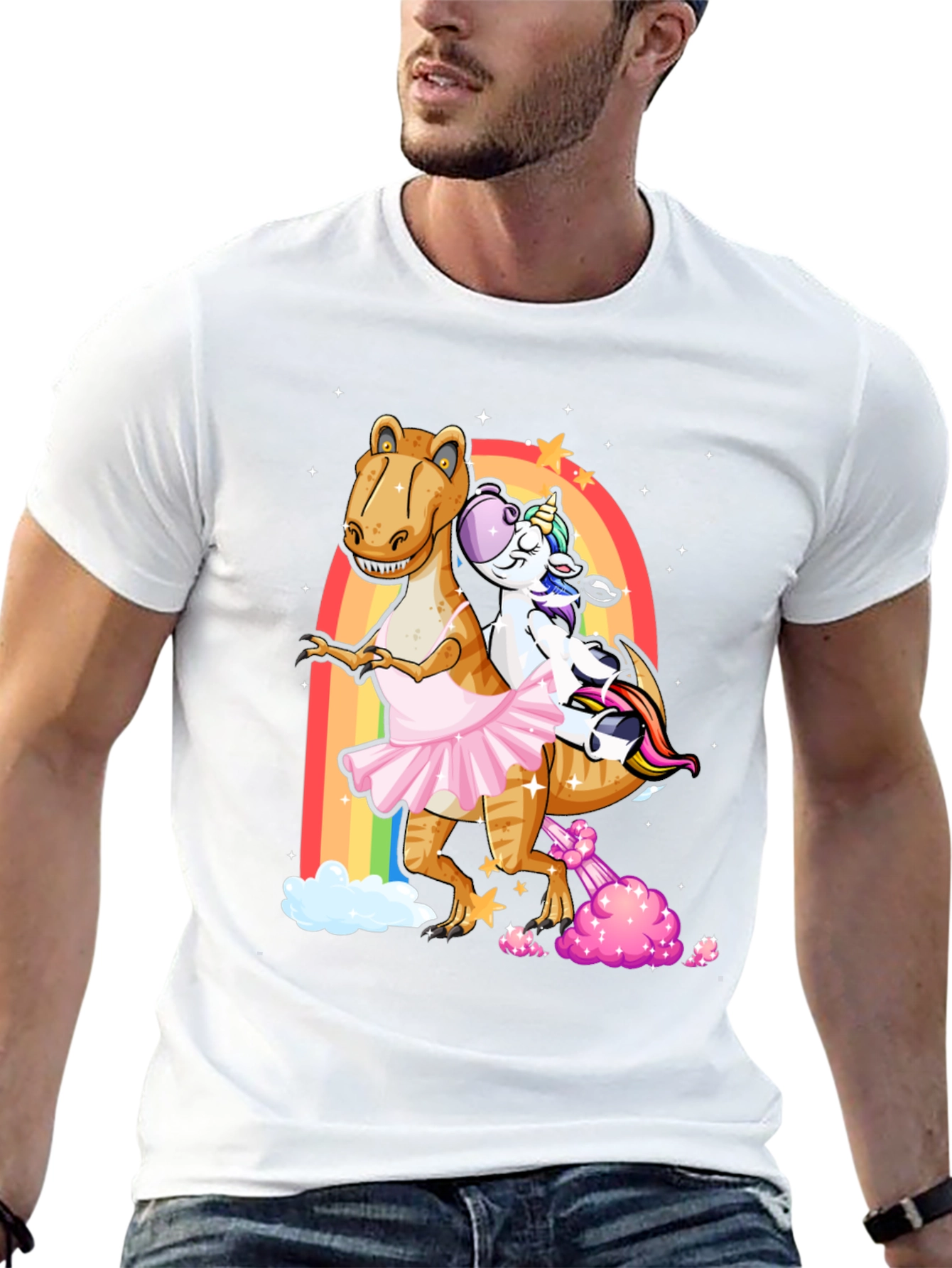 Dino Unicorn Rainbow T-Shirt