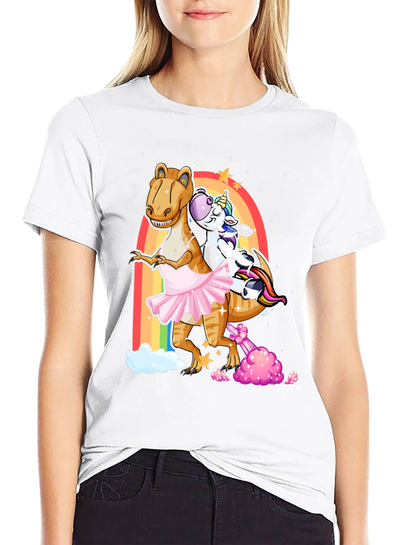 Dino Unicorn Rainbow T-Shirt