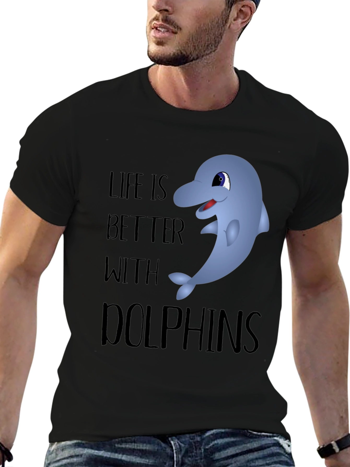 Life Is Better With Dolphins Graphic Tee
