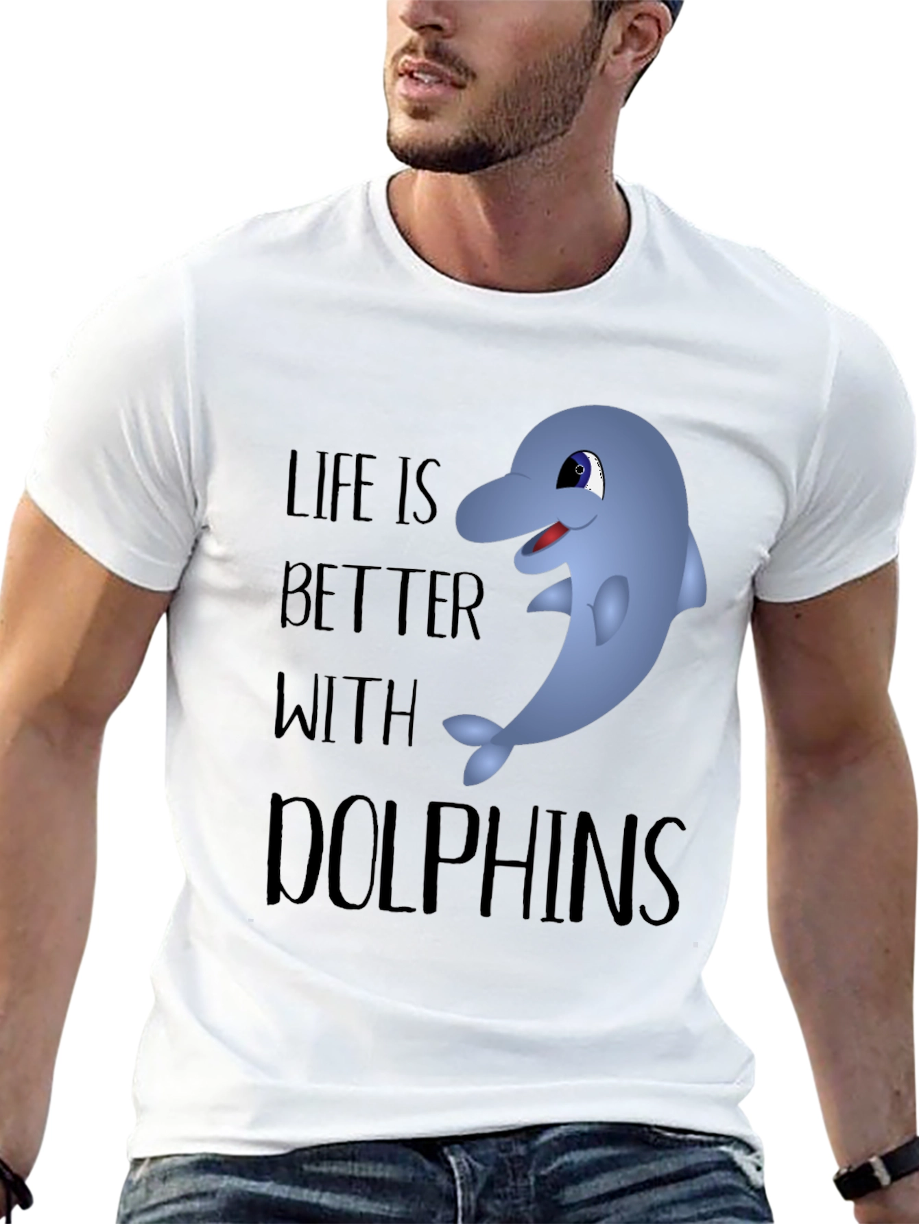 Life Is Better With Dolphins Graphic Tee