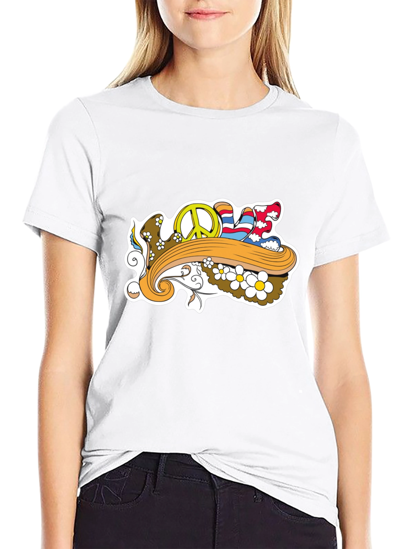 Retro Love T-Shirt - Peace and Style