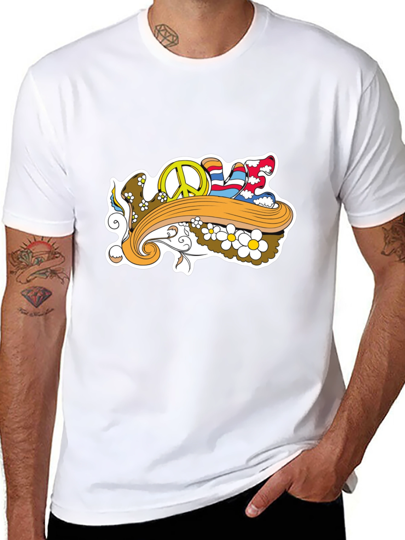 Retro Love T-Shirt - Peace and Style