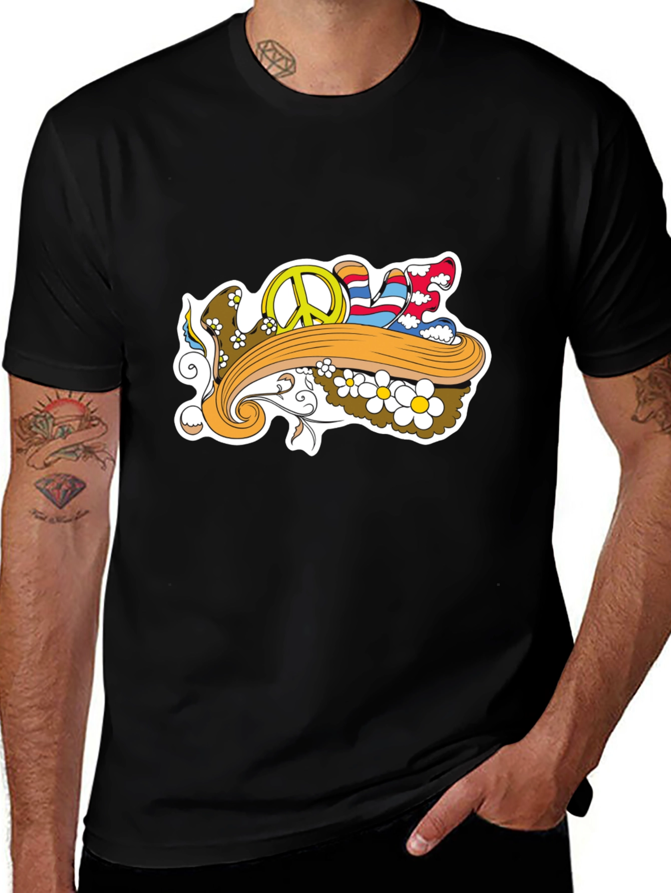 Retro Love T-Shirt - Peace and Style