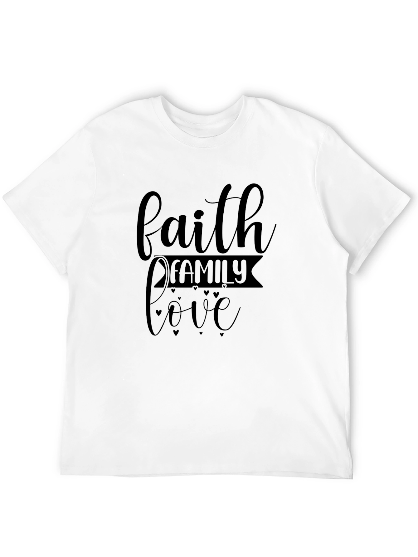 Faith Family Love Black T-Shirt