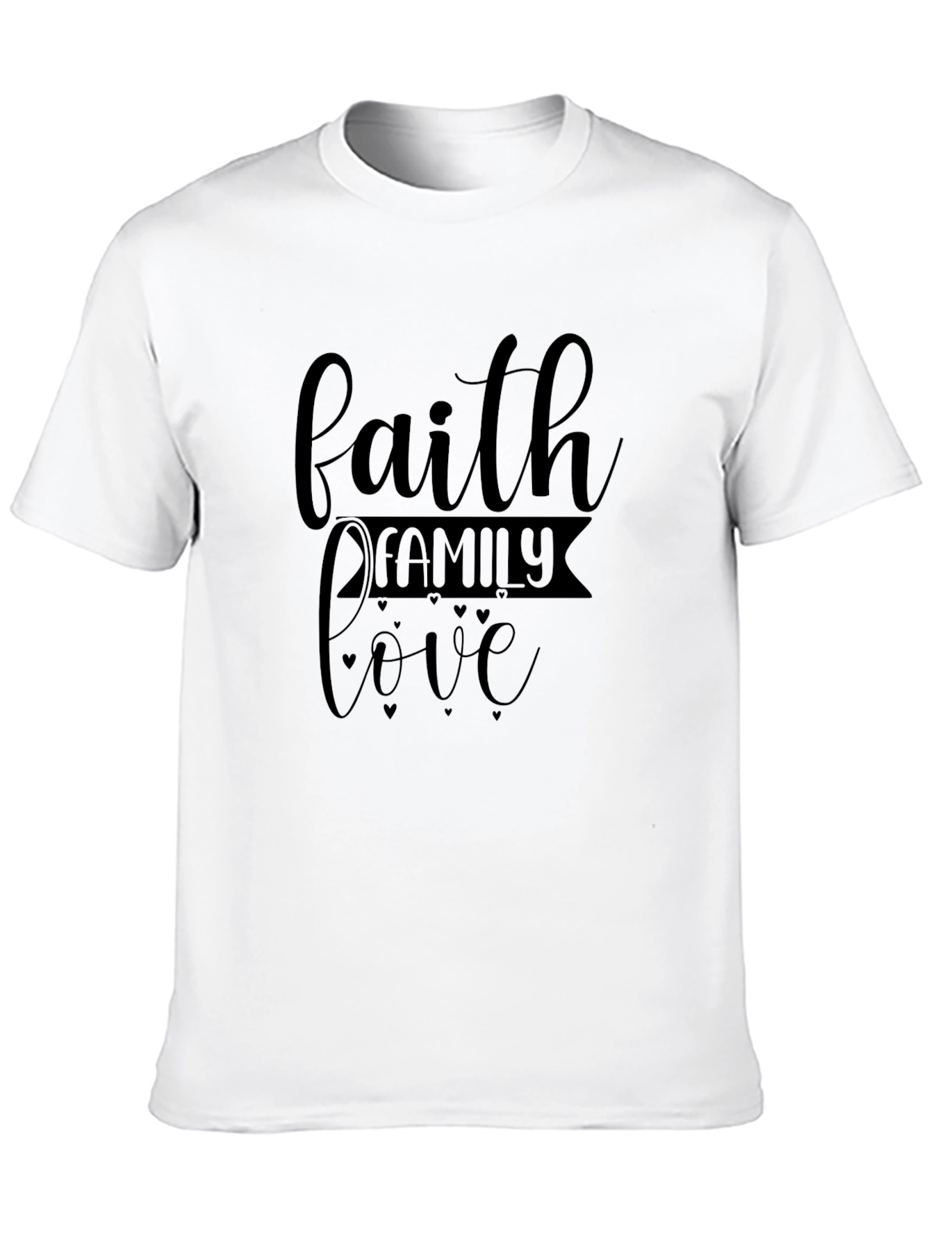 Faith Family Love Black T-Shirt