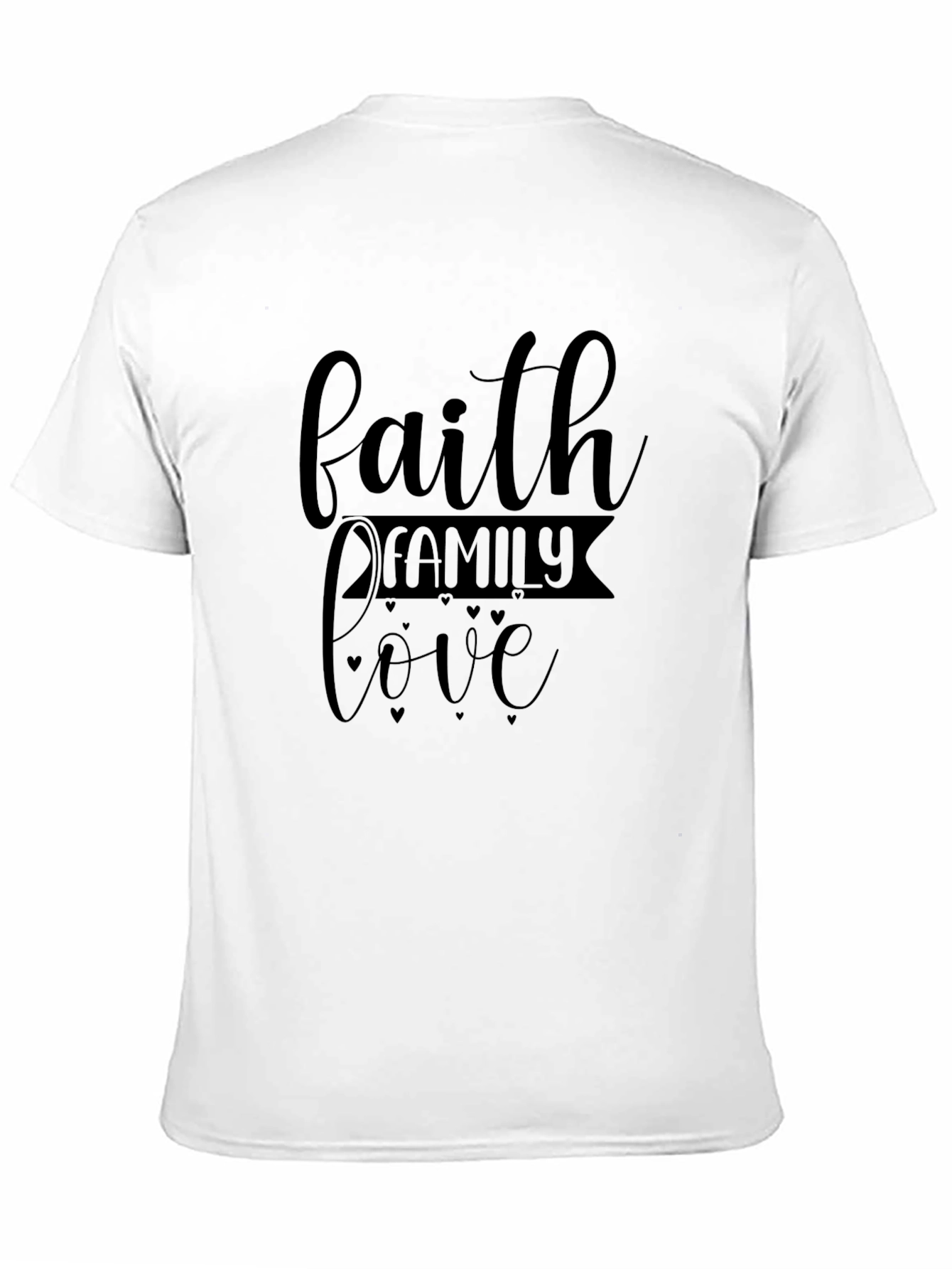 Faith Family Love Black T-Shirt