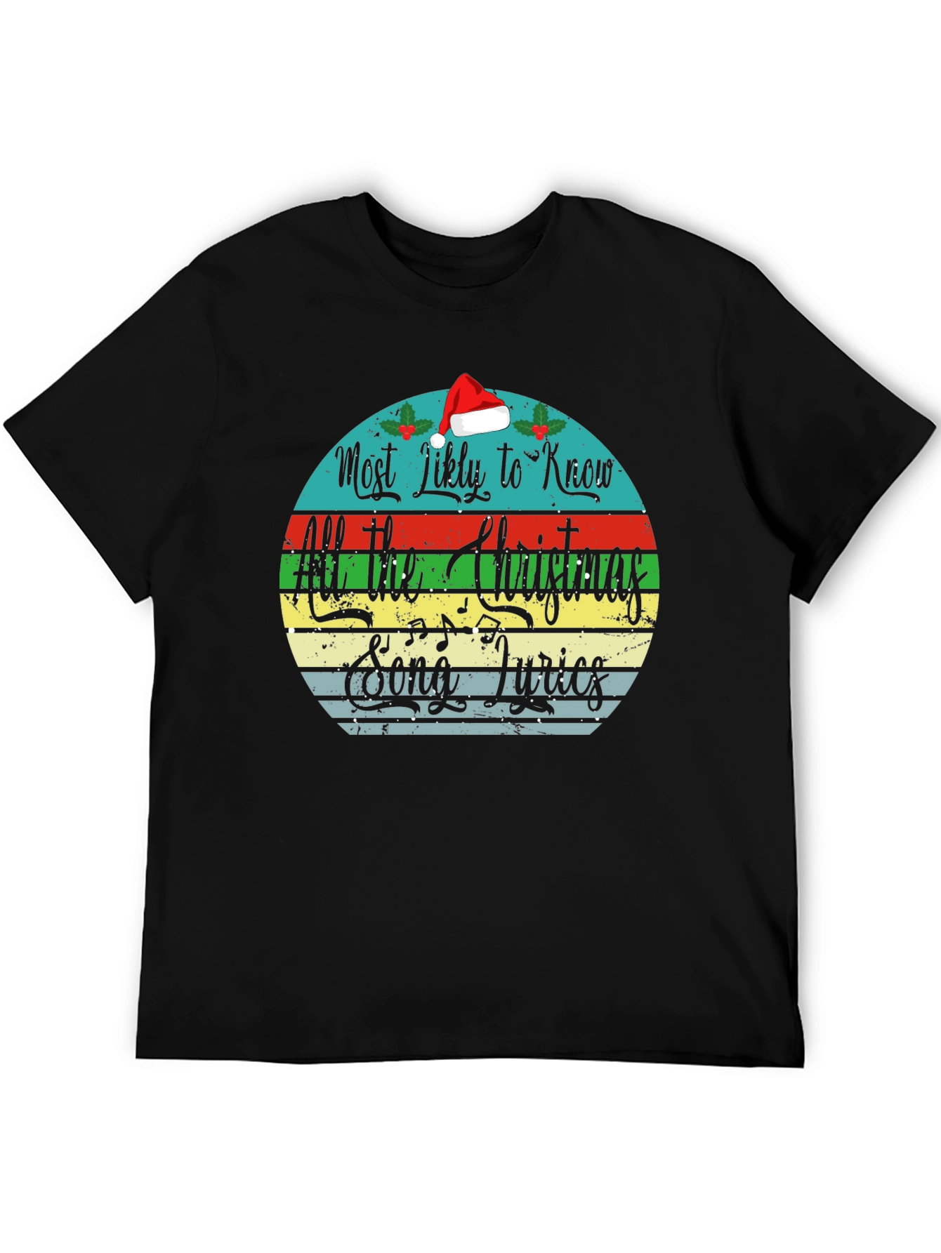Christmas Song Lyrics Graphic Tee