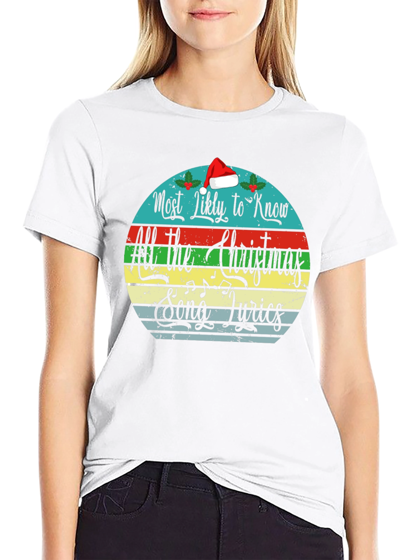 Christmas Song Lyrics Graphic Tee