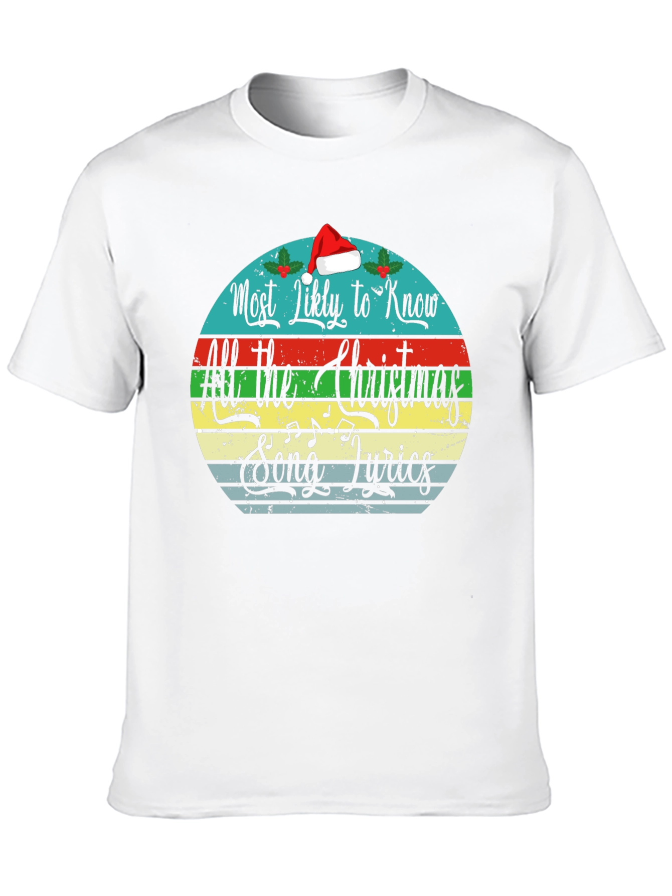 Christmas Song Lyrics Graphic Tee