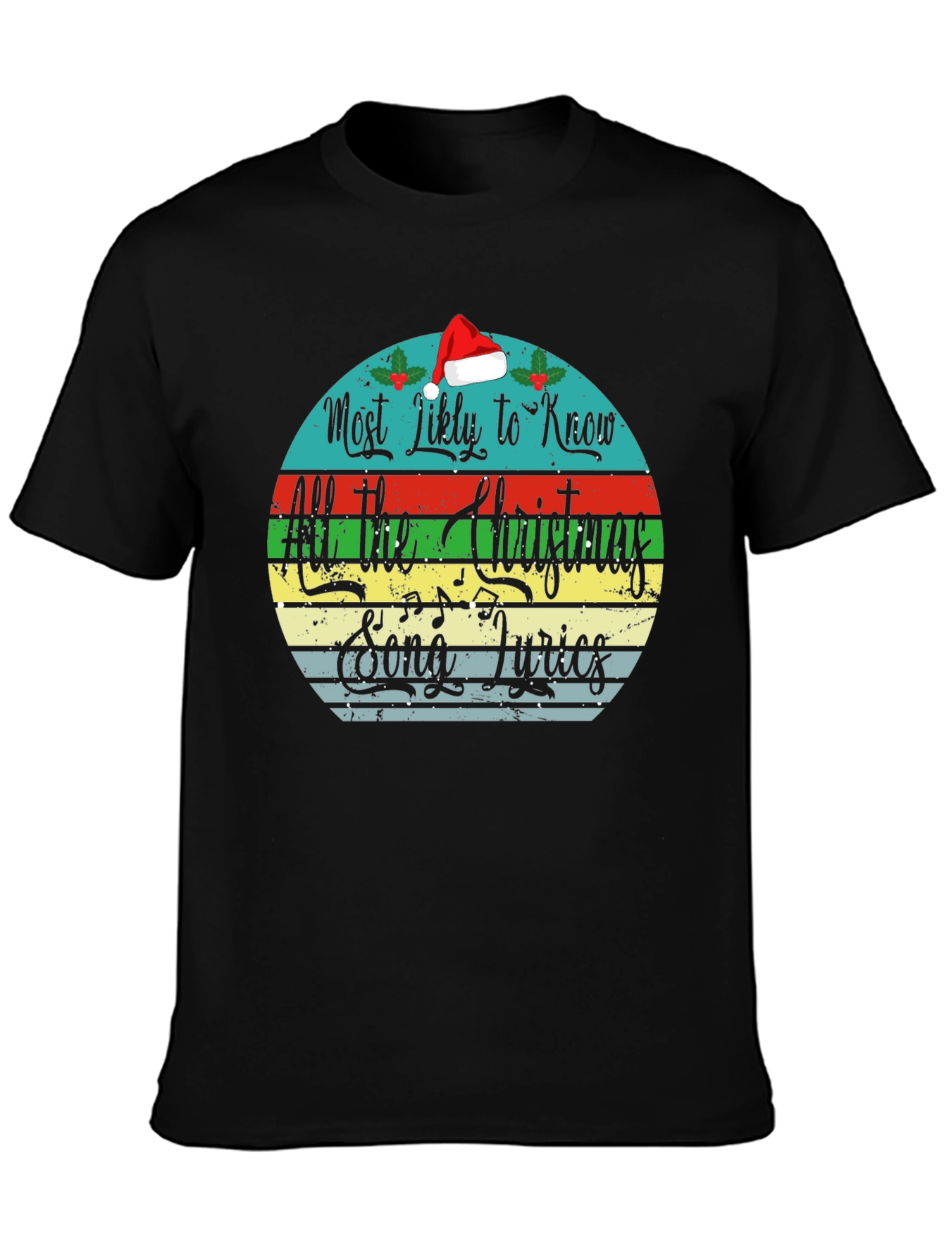 Christmas Song Lyrics Graphic Tee