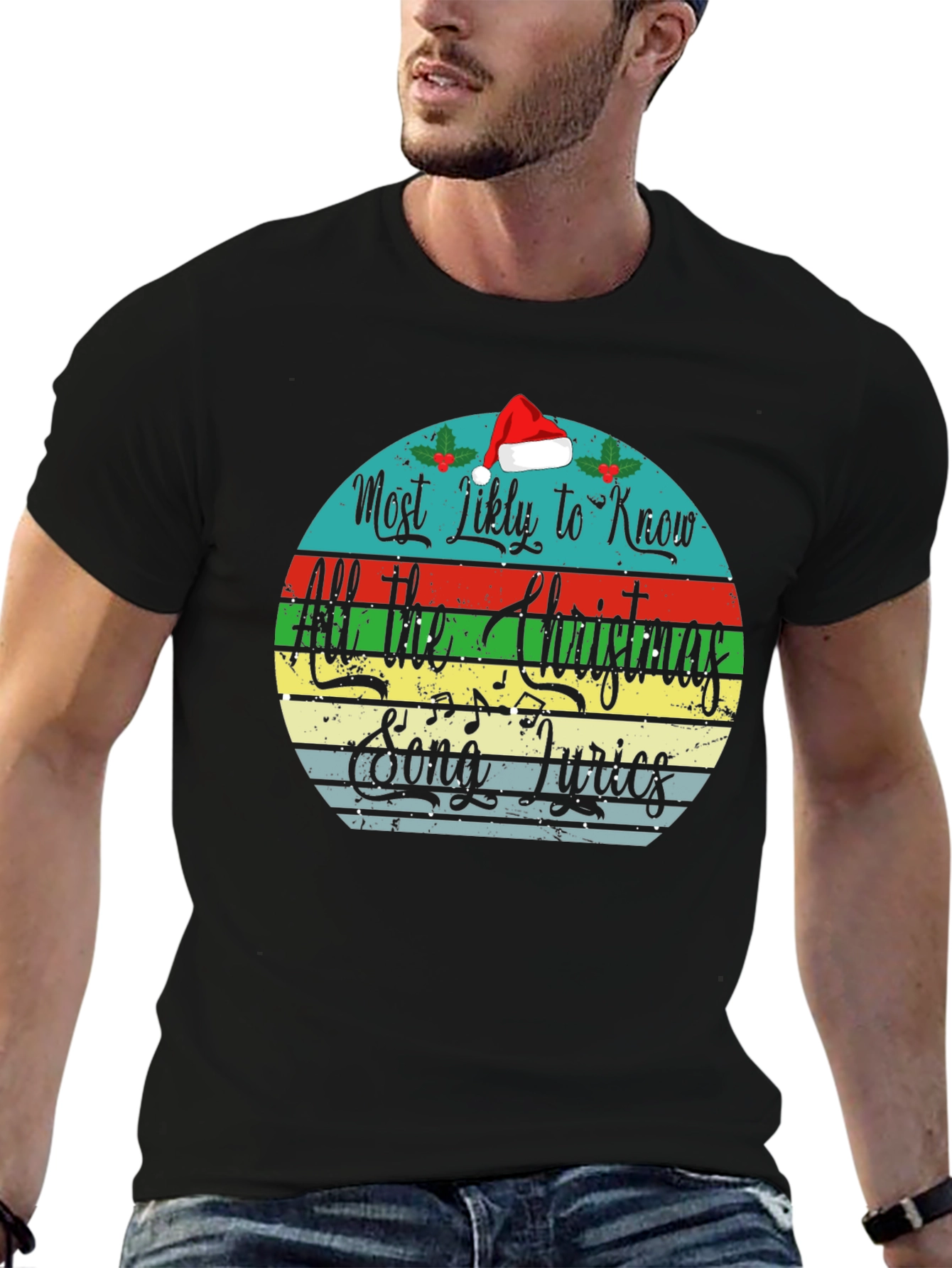 Christmas Song Lyrics Graphic Tee