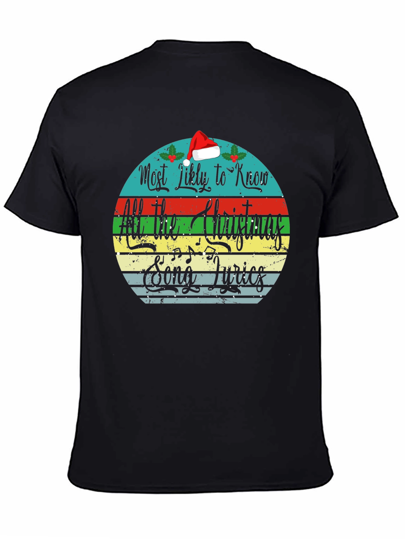 Christmas Song Lyrics Graphic Tee