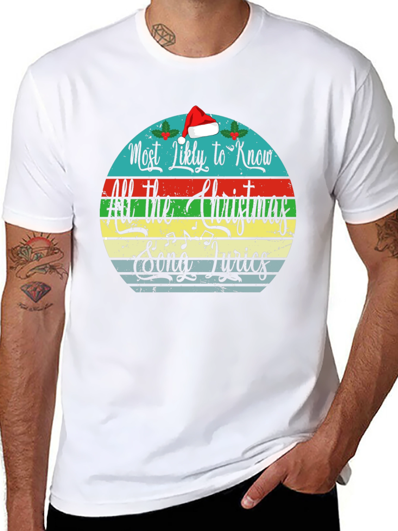 Christmas Song Lyrics Graphic Tee
