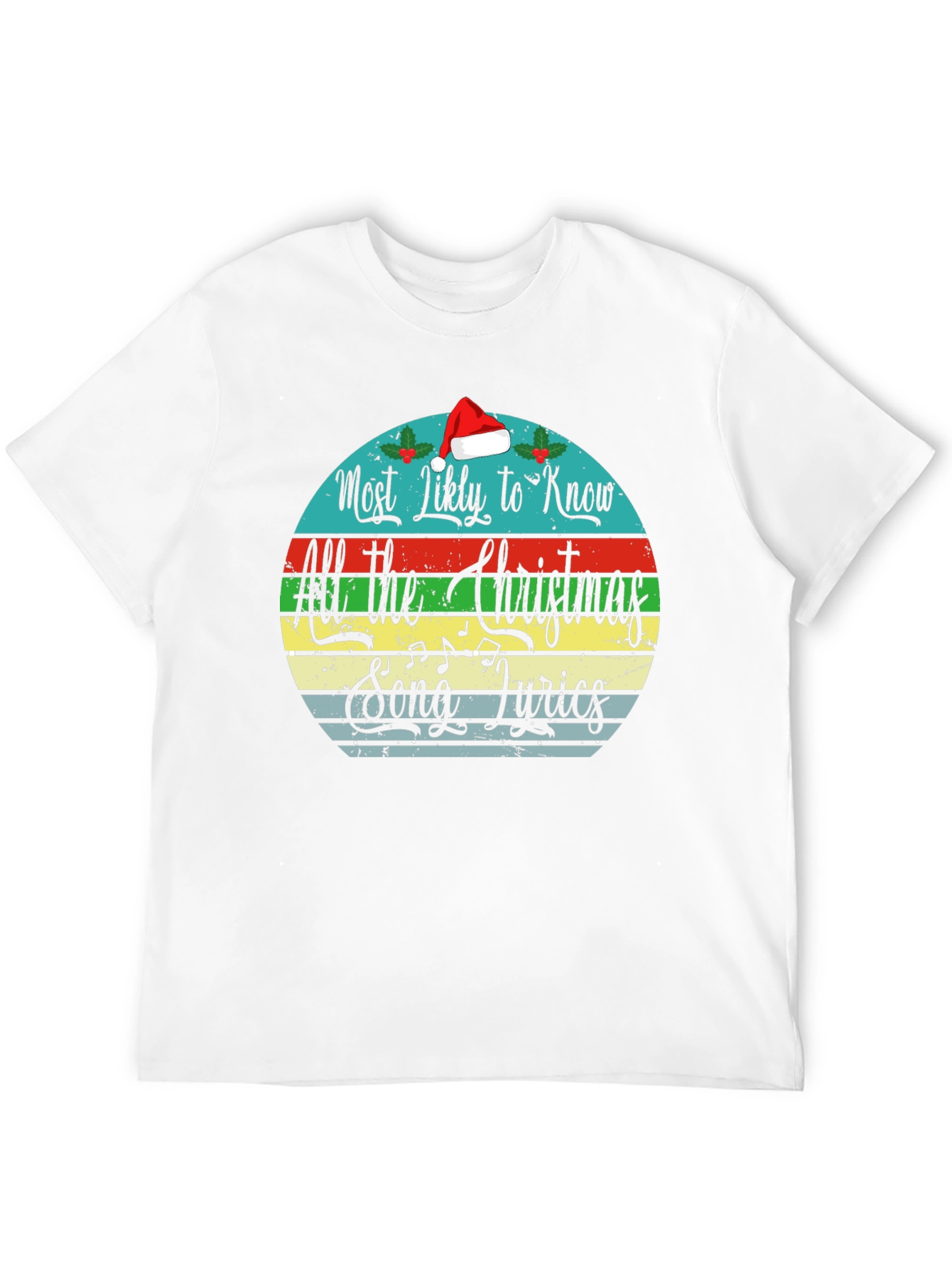 Christmas Song Lyrics Graphic Tee