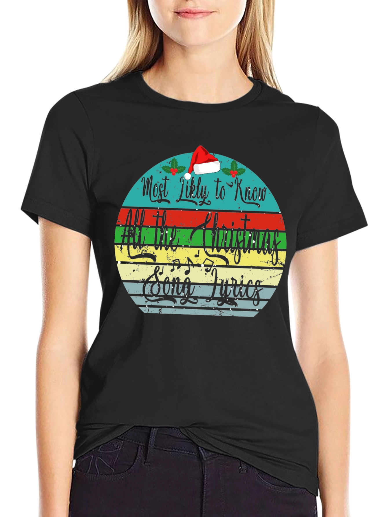 Christmas Song Lyrics Graphic Tee