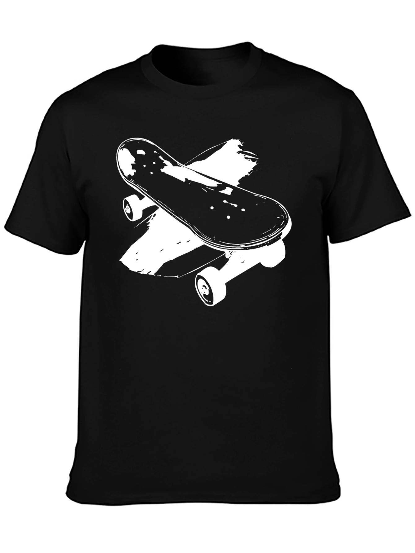 Skateboard Graphic Black T-Shirt