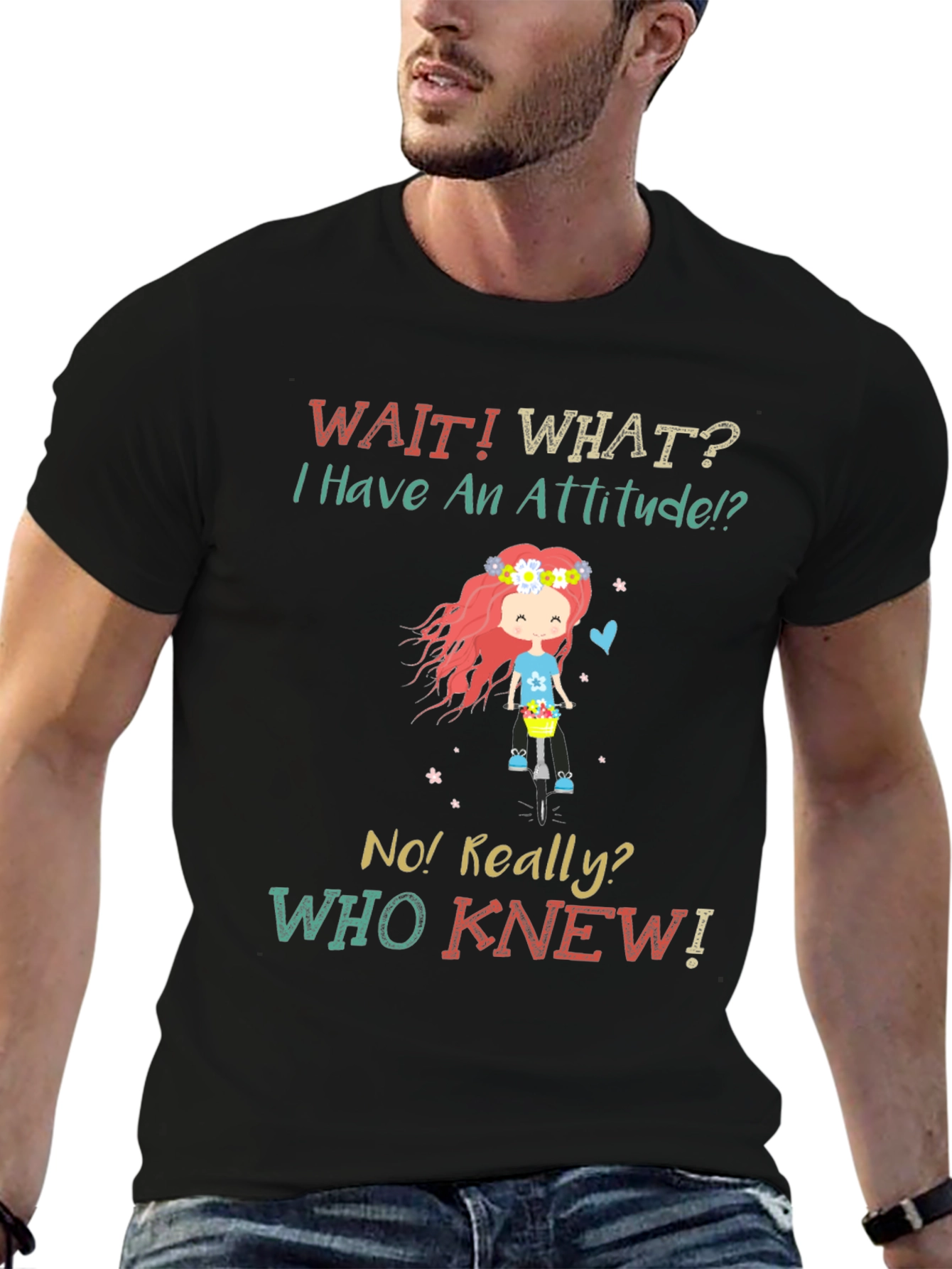 Attitude Novelty Graphic T-Shirt