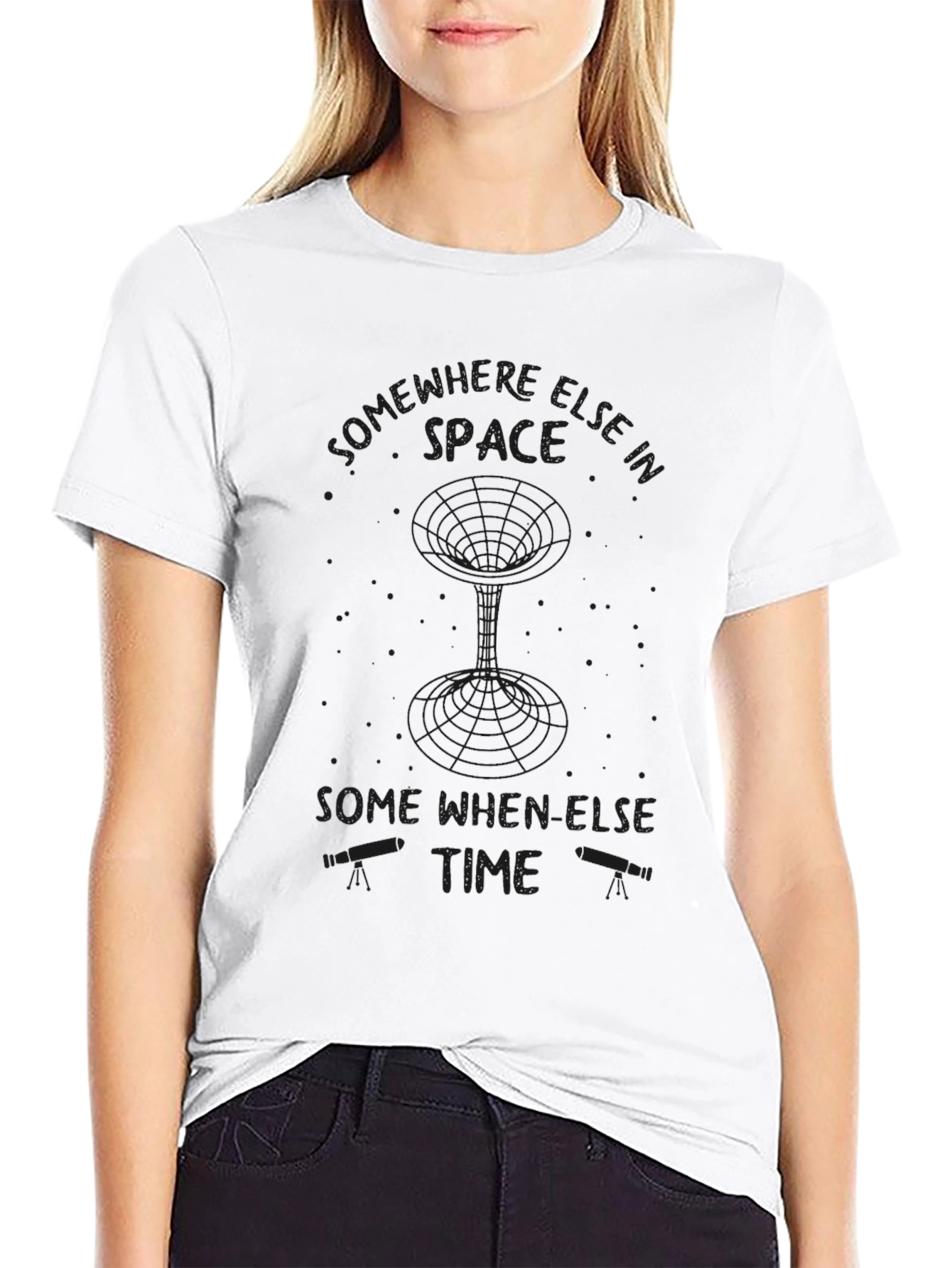 Mens Black Somewhere Else Graphic T-Shirt